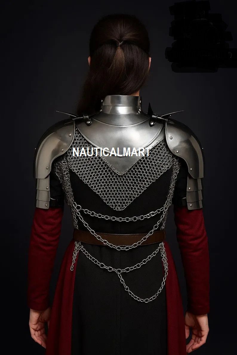 Medieval Lady Knight Polished Steel Brave Lady Armor
