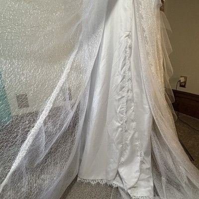 Other A-Line/Princess Tulle Applique V-neck Sleeveless Sweep/Brush Size ONE SIZE - 4 Thumbnail