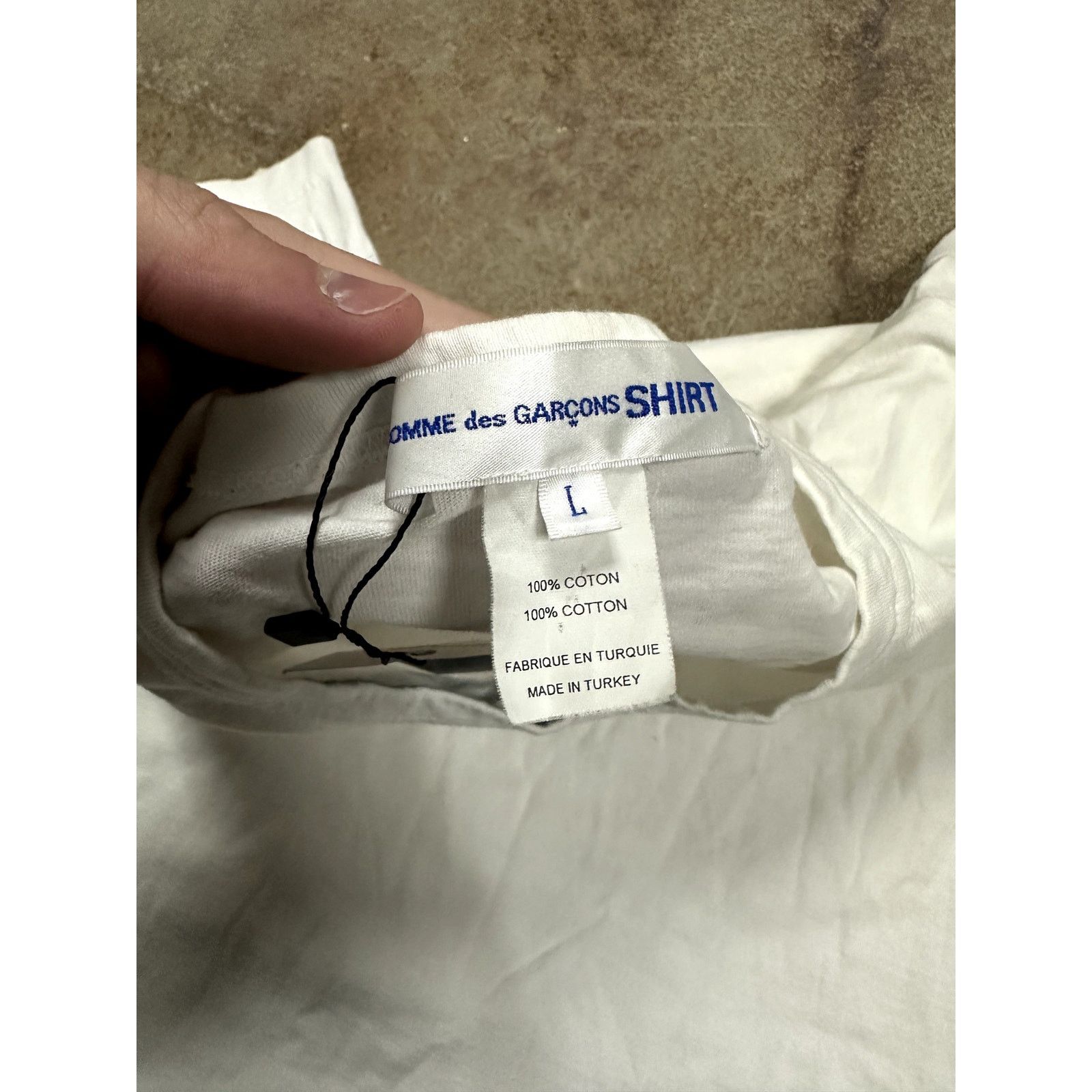 Comme des Garcons CDG Tee White Plain Large Size US L / EU 52-54 / 3 - 2 Thumbnail