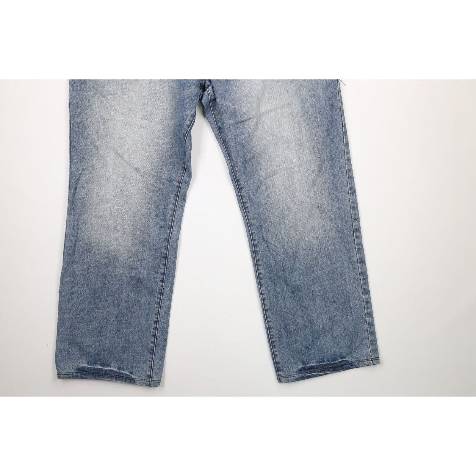 Akademiks × Vintage Vintage Streetwear Distressed Baggy Loose Fit Wide Leg Jeans Size US 42 / EU 58 - 4 Thumbnail
