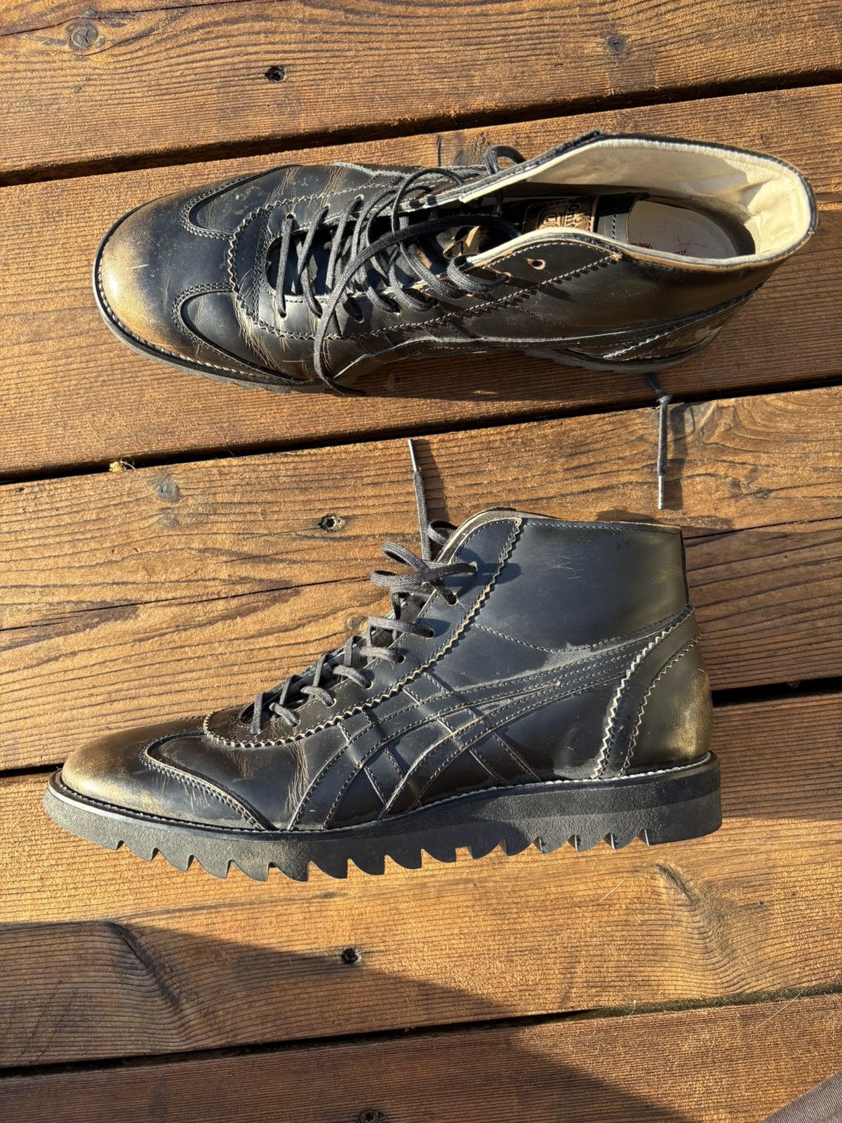 Onitsuka Tiger Onitsuka Tiger Japan Release Leather Hi-Top Shoes Size US 7.5 / EU 40-41 - 4 Thumbnail