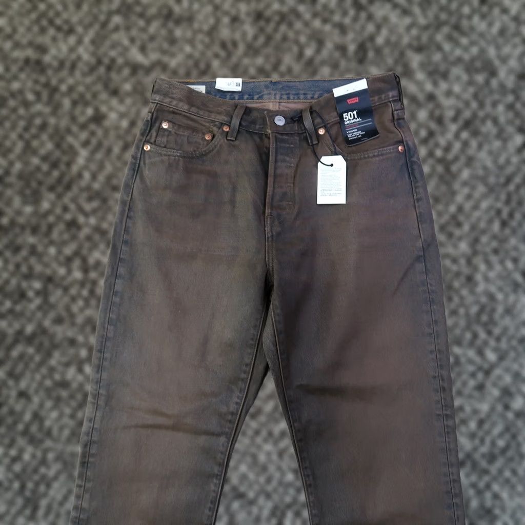 Levi's VINTAGE Levi's 501 Premium Straight Leg Jeans Women 28x30 Brown Denim NEW Size 28" / US 6 / IT 42 - 1 Thumbnail