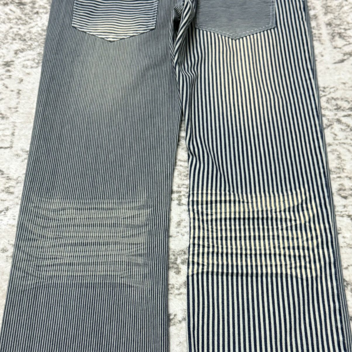 Japanese Brand Jungle Storm Japan Multi Hickory Stripe whiskers Denim Pants Size US 32 / EU 48 - 9 Thumbnail