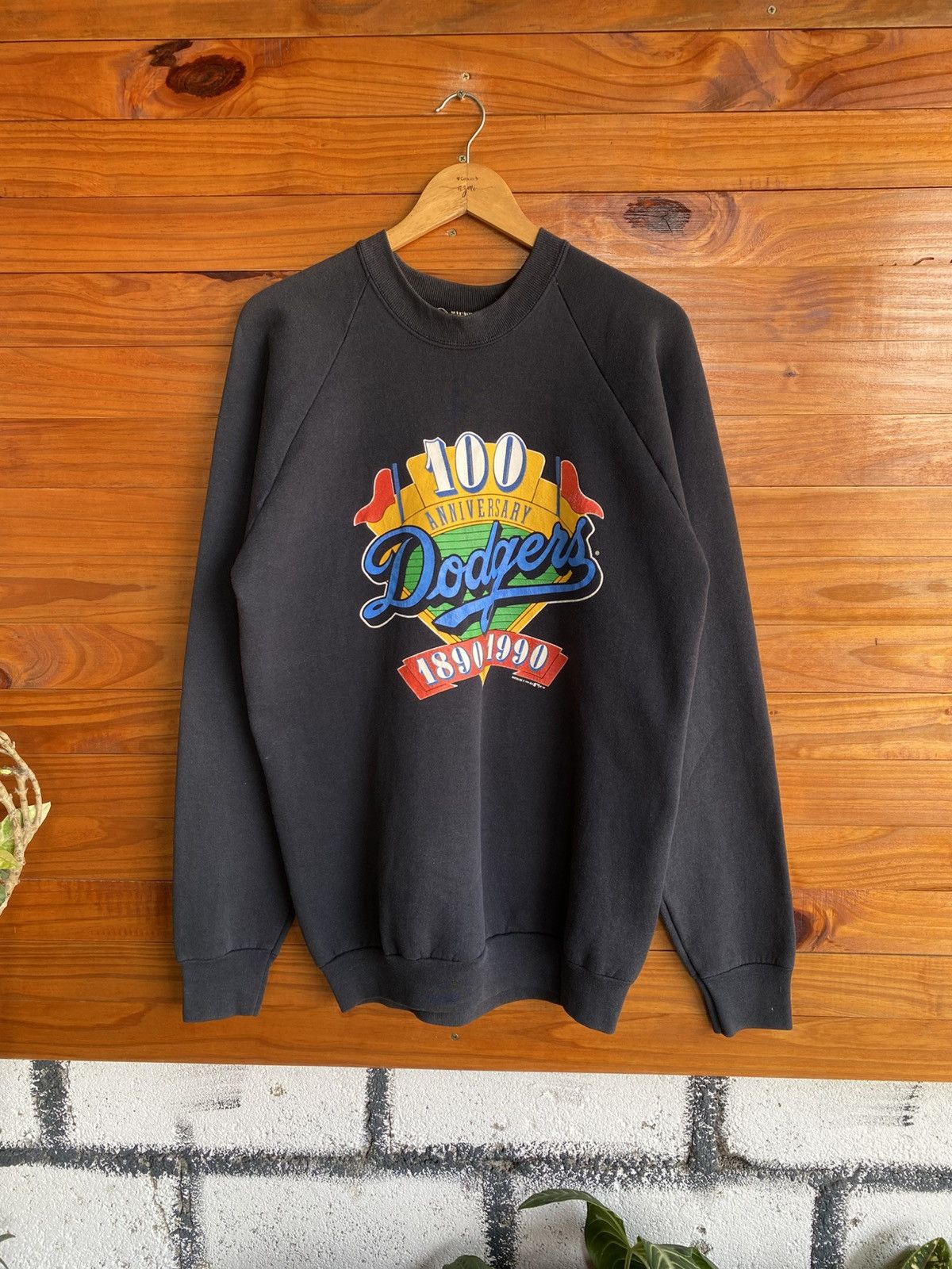 Vintage 1990 LA Dodgers 100th Anniversary Sweatshirt FOTL - www 