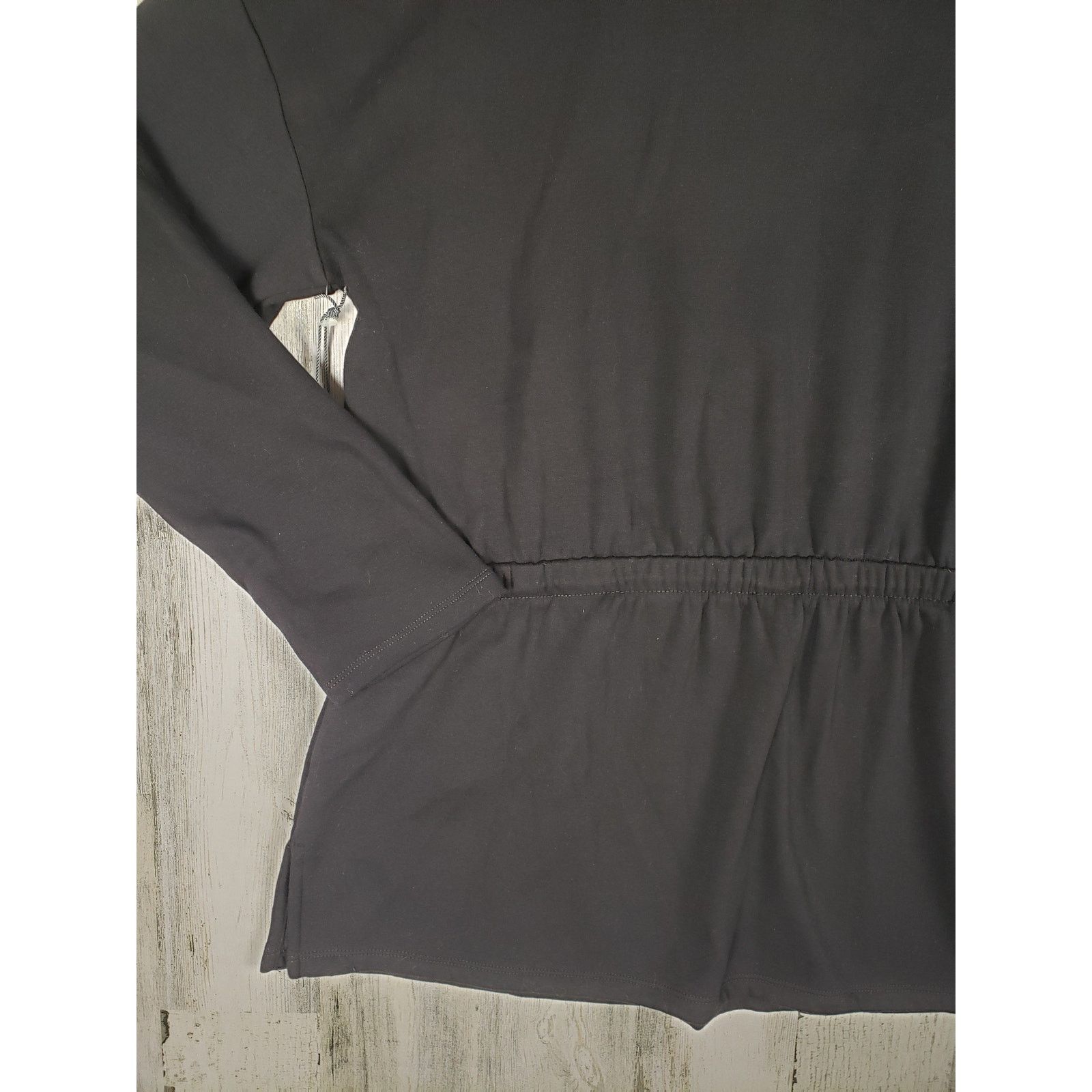 Other NWT Liz Claiborne Black Cinched Pullover Sweatshirt Large Size L / US 10 / IT 46 - 14 Thumbnail