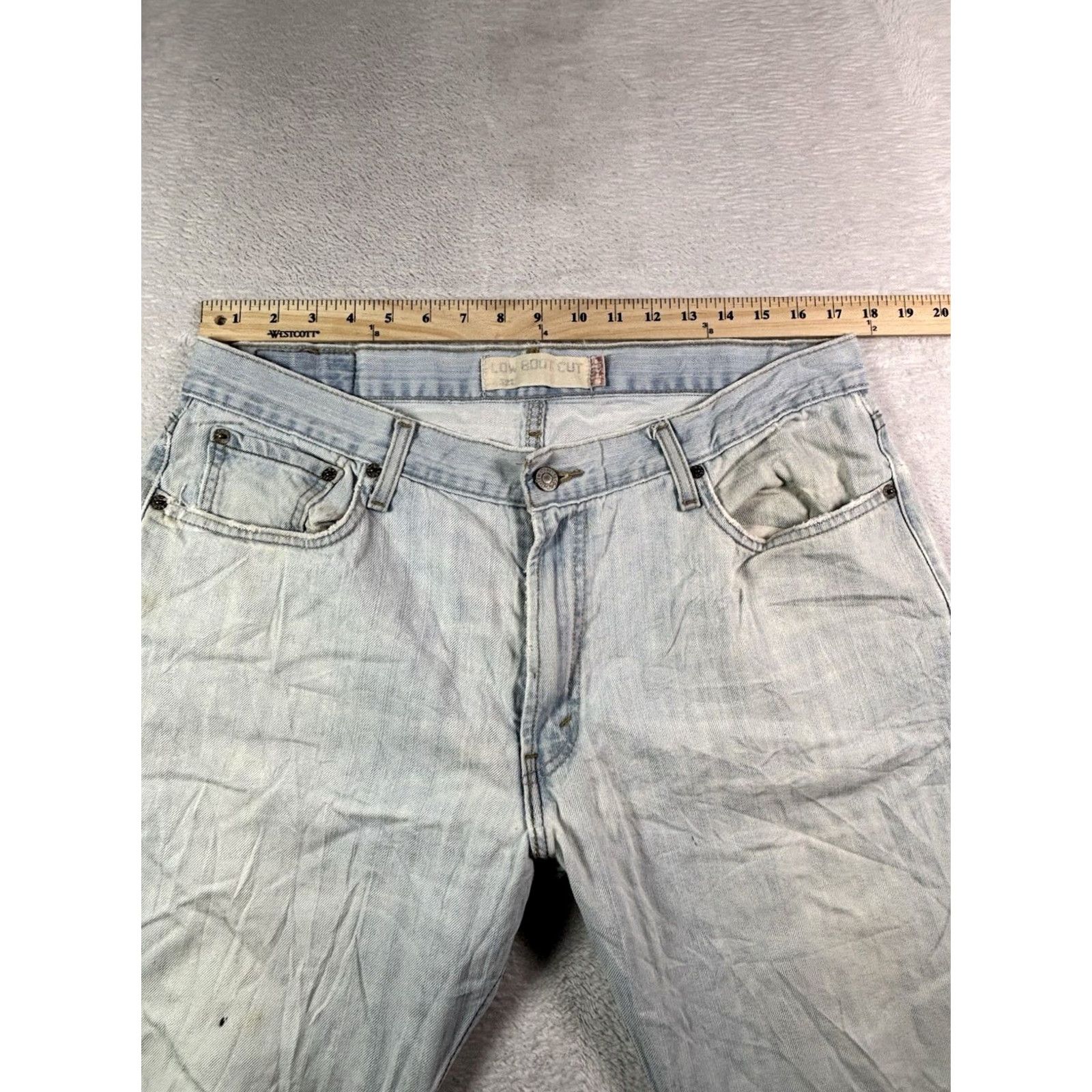 Levi's VINTAGE Levi's 527 Jeans Men 36x30 Light Wash Bootcut Distressed Stained 5-Pocket Denim Blue Size US 36 / EU 52 - 7 Thumbnail