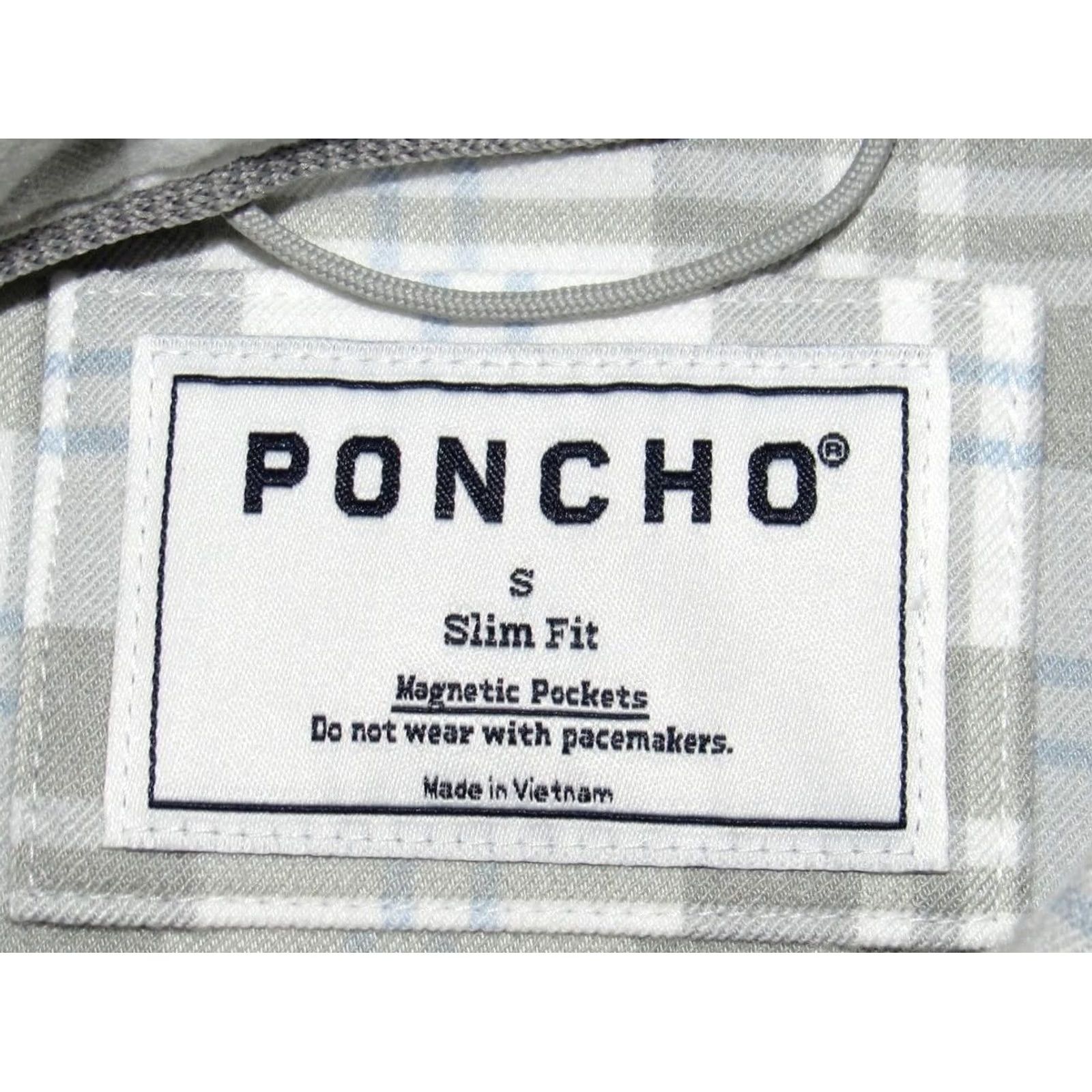 Vintage PONCHO White Plaid Long Sleeve Button Down Flannel Shirt Slim Fit Small Men XS Regular White Size US S / EU 44-46 / 1 - 3 Thumbnail
