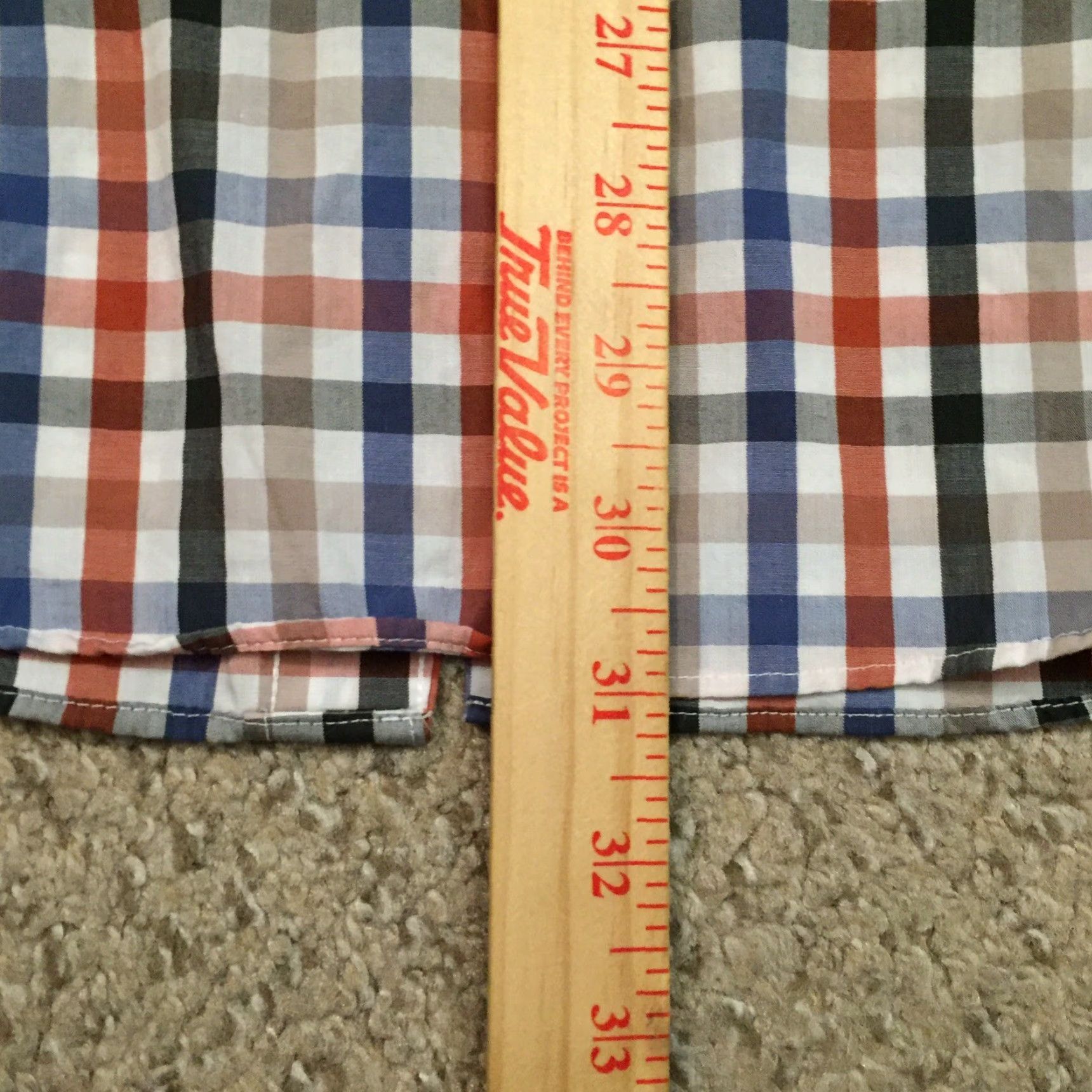 Bar III Bar III Shirt Mens Large Slim Orange Blue Plaid Long Sleeve Button Up Stretch Size US L / EU 52-54 / 3 - 7 Thumbnail