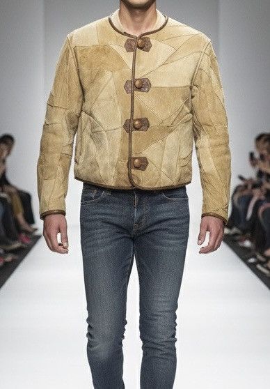 Hai Sporting Gear Vintage Hai Sporting Gearlssey Sherpa PatchworkLeatherJacket Size US M / EU 48-50 / 2 - 1 Thumbnail