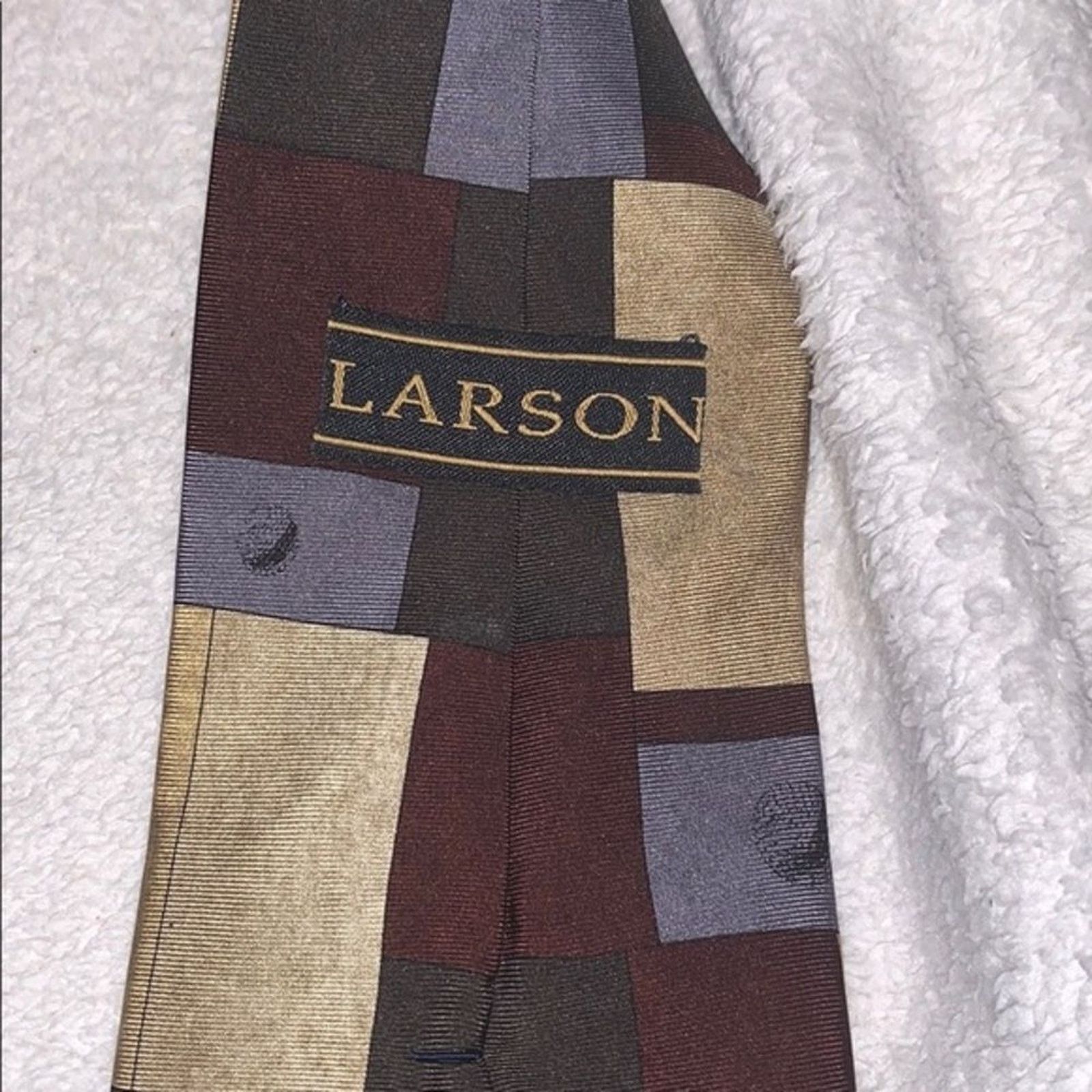 Other Larson Vintage Golfer Necktie in Maroon and Tan | Sz OS Size ONE SIZE - 4 Thumbnail