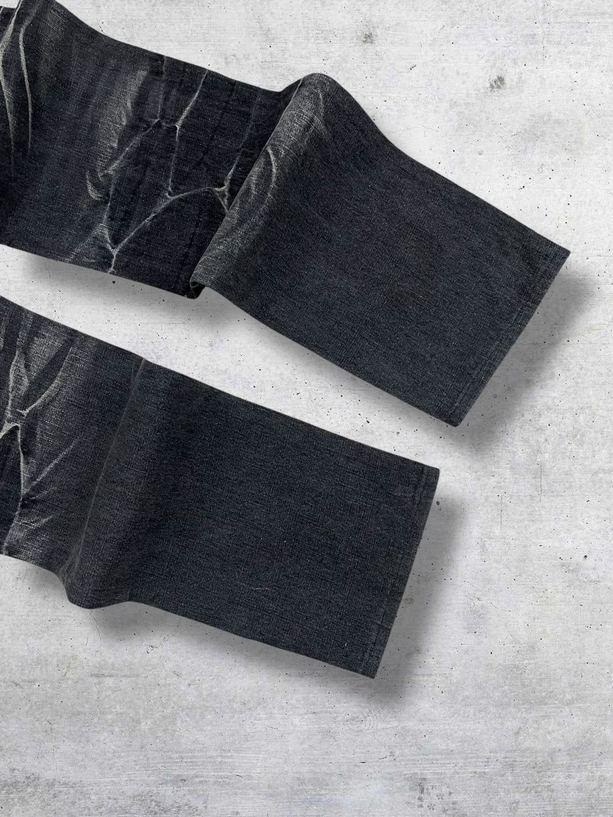 LOWBOX VINTAGE LOWBOX JAPAN OG 90S DESIGNER 3D WHISKER EFFECT DENIM Size US 29 - 12 Thumbnail