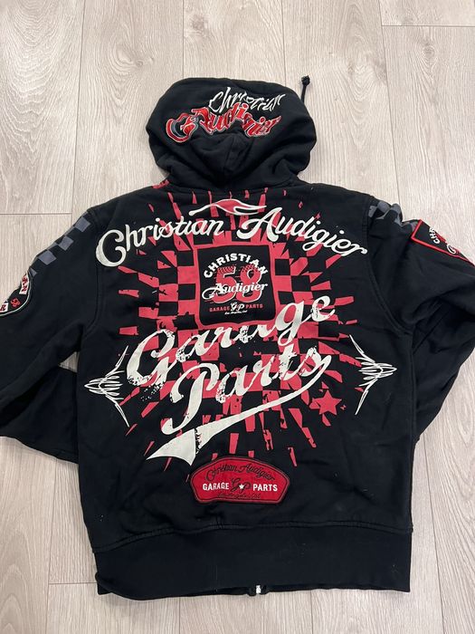 ED HARDY Men Hoodie and Sweats by Christian Audigier Hip Hop Red Sz. L, XL  -  Canada