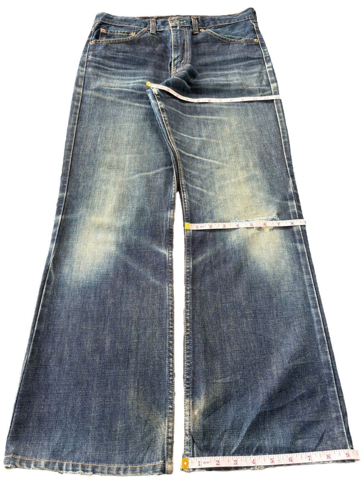 Levi's Vintage 90s Levis 517 Flare Mud Wash Distress Jeans Size US 33 - 9 Thumbnail