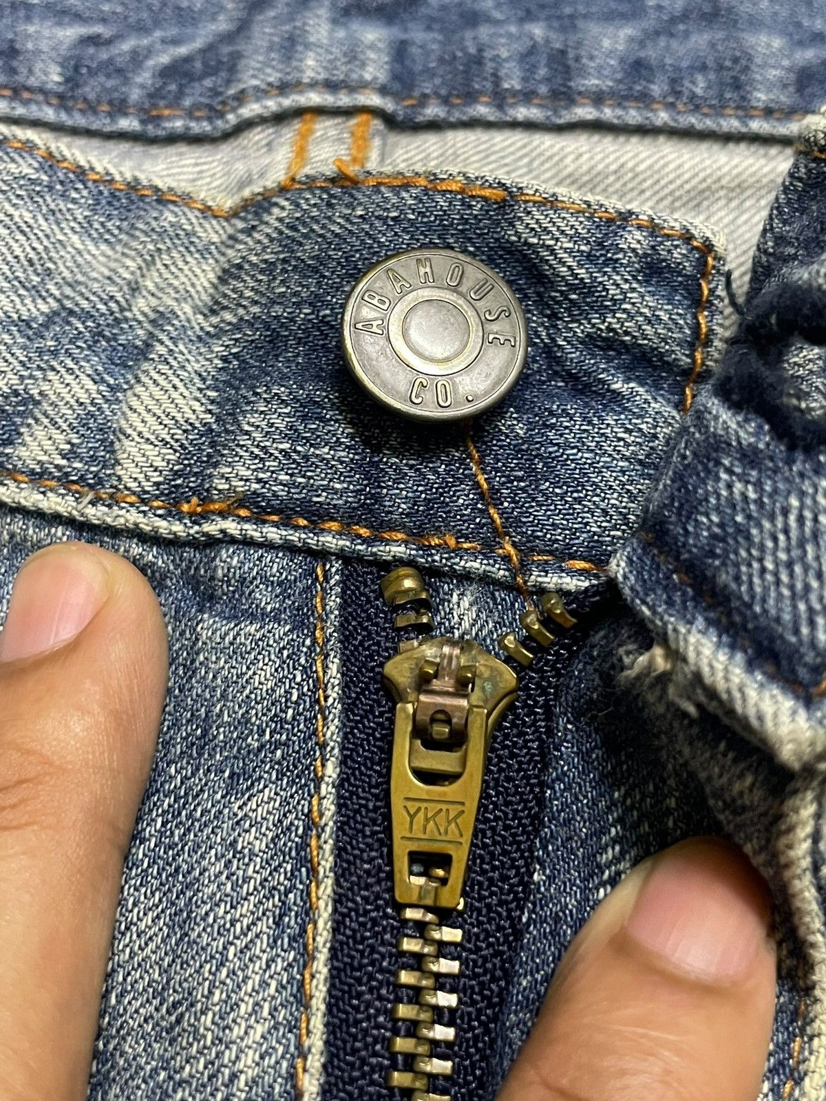 ABAHOUSE Japanese Denim Abahouse High Waist Blue Wash Ripped Jeans Size 32" / US 10 / IT 46 - 10 Thumbnail