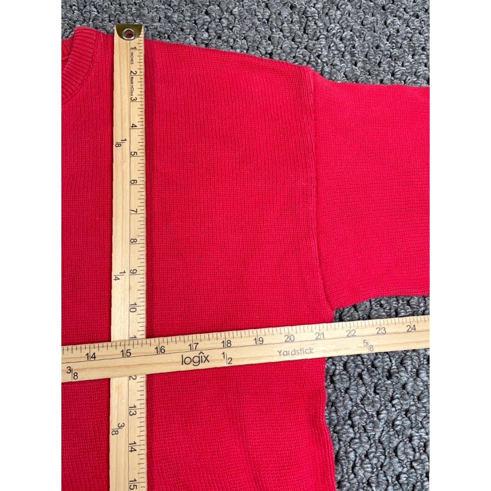 Vintage VINTAGE Lord Jeff Golf Knit Sweater Shirt Adult Large Red Embroidered 3-D Golf Pattern USA Made Mens Size US L / EU 52-54 / 3 - 6 Thumbnail