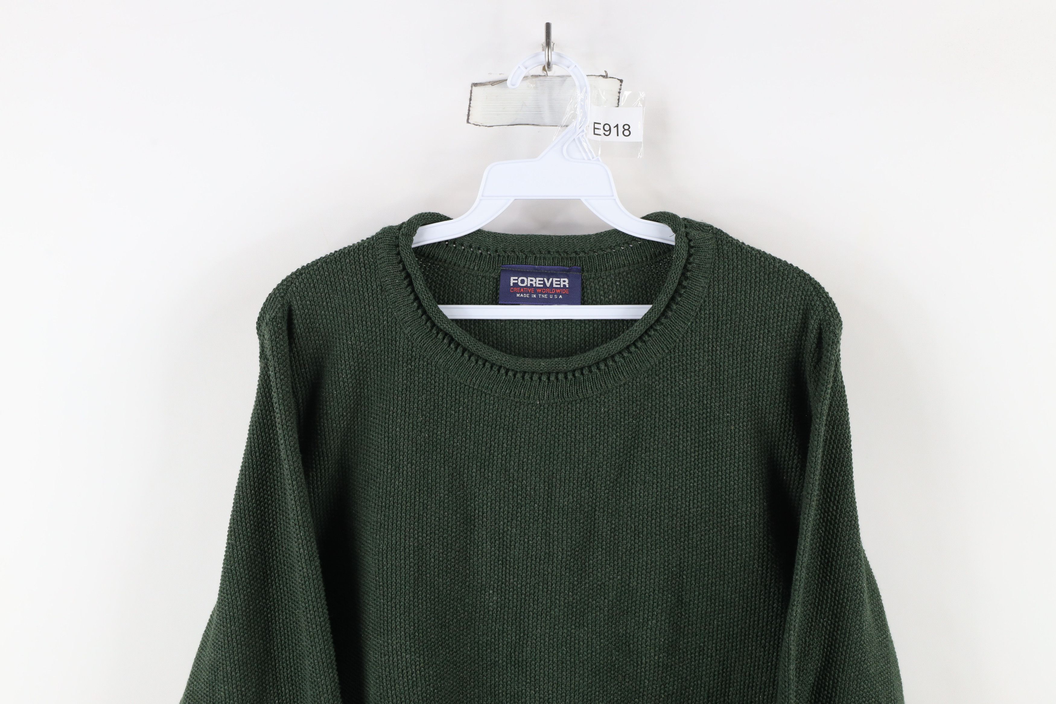 Vintage Vintage 90s Streetwear Blank Thermal Marled Knit Sweater USA Size M / US 6-8 / IT 42-44 - 2 Thumbnail