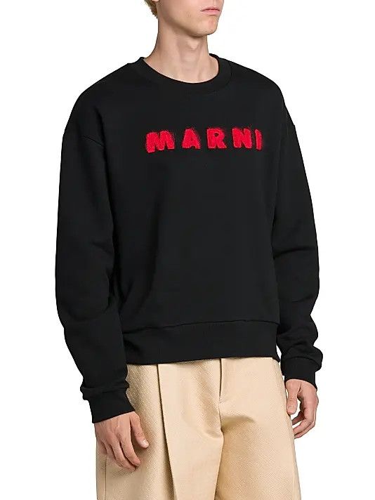 Marni o1f1d3z0326 Crewneck Sweatshirt in Black Size US L / EU 52-54 / 3 - 5 Thumbnail