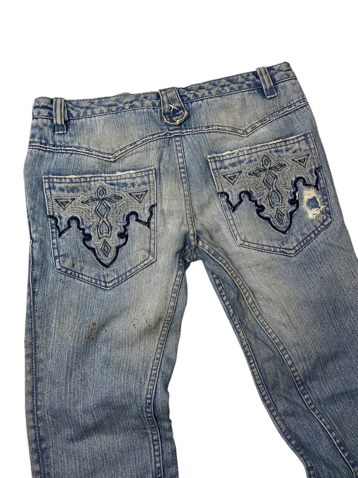 If Six Was Nine × Japanese Brand × Tornado Mart 2000's ' No Id ' Japanese Flared Boro Jeans Size US 29 - 3 Thumbnail