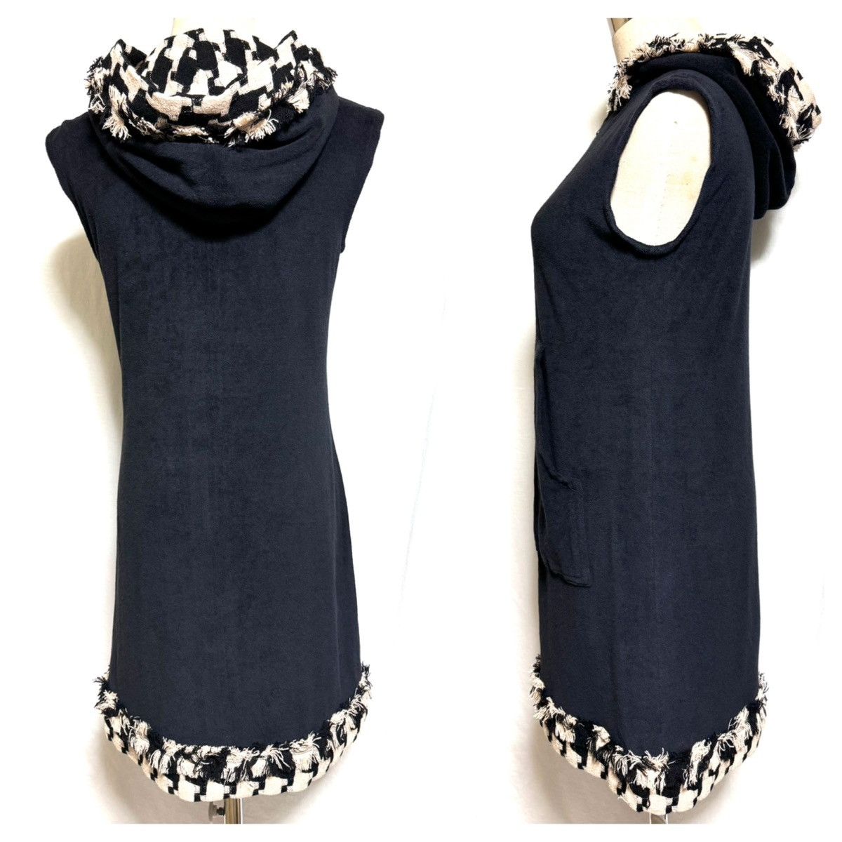 Chanel Chanel houndstooth-patterned pile fabric with hood Dress Size XS / US 0-2 / IT 36-38 - 10 Thumbnail