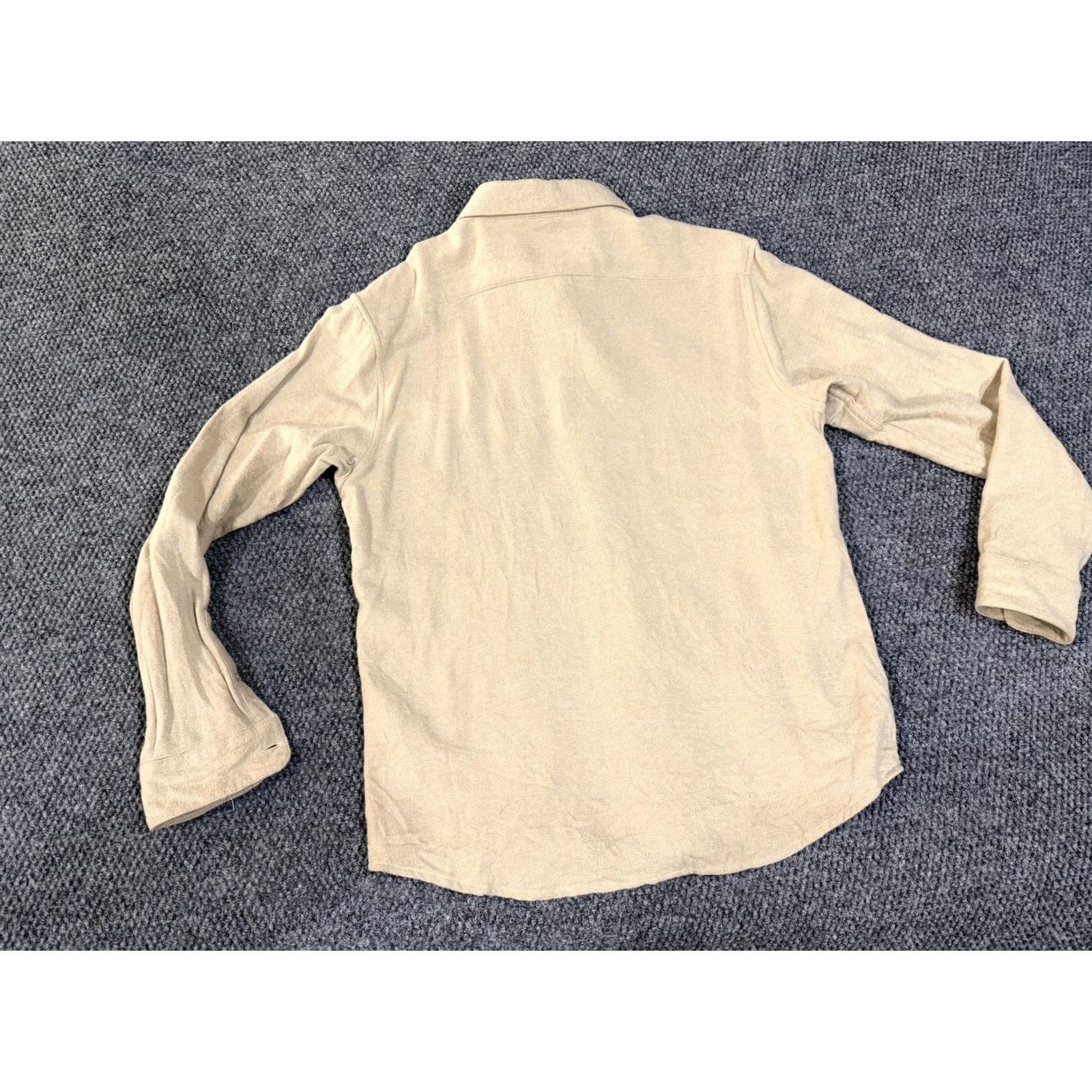 RVCA RVCA Shirt Mens M Beige Solid Regular Fit Long Sleeve Button Front Casual Size US M / EU 48-50 / 2 - 7 Thumbnail