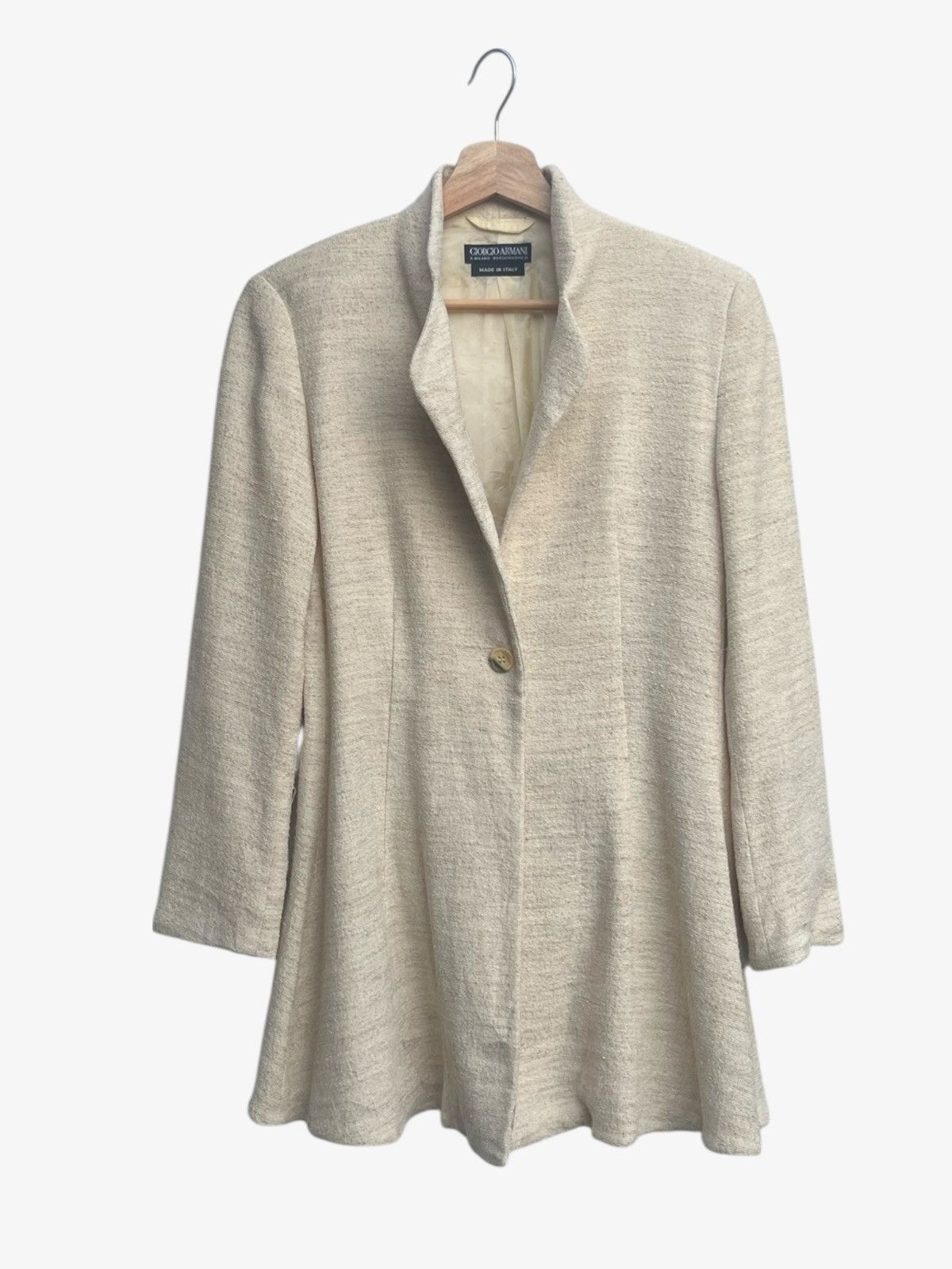 Giorgio Armani Giorgio Armani Single Button Textured Blazer Coat Size XS / US 0-2 / IT 36-38 - 1 Thumbnail