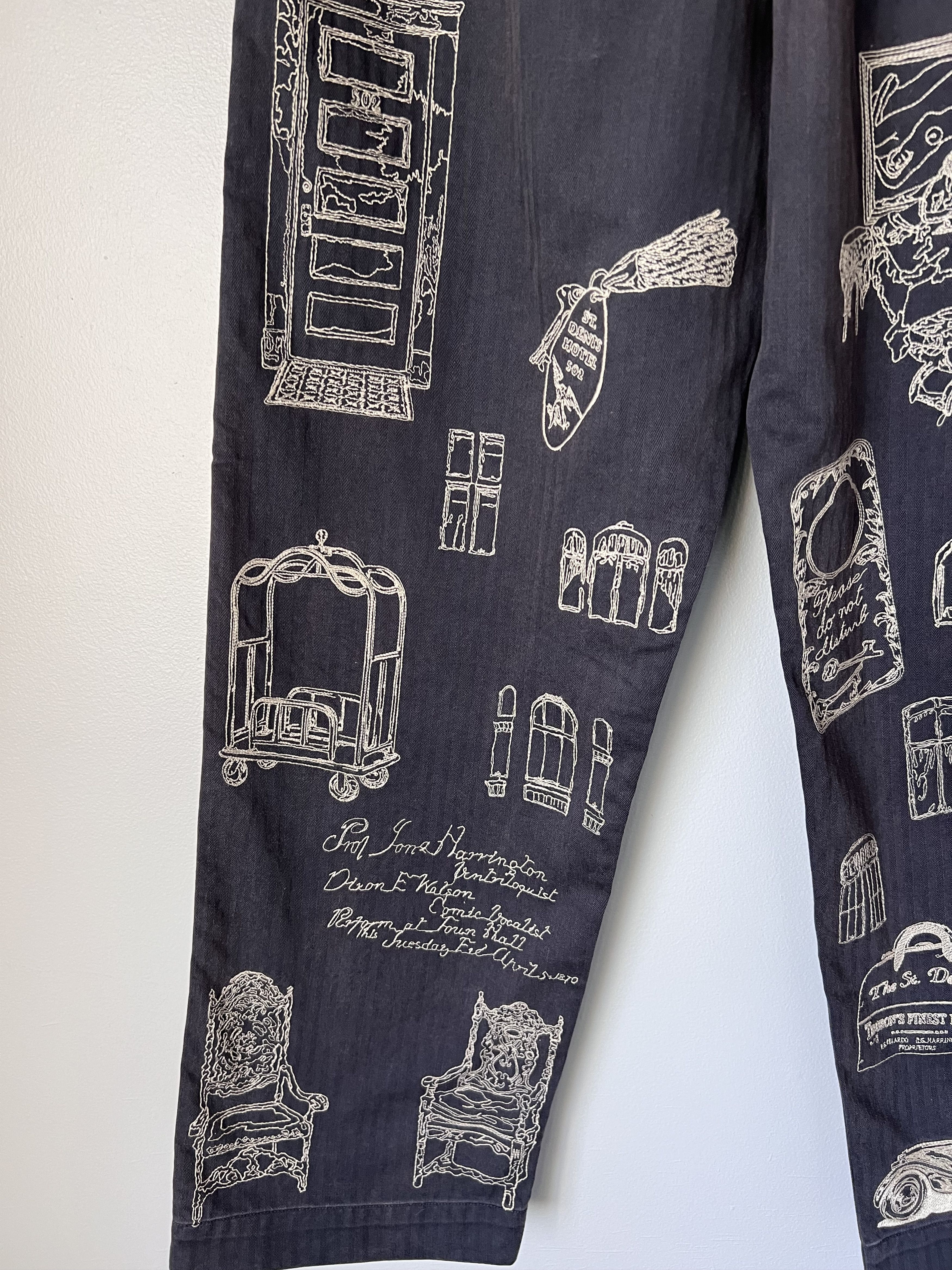 Samuel Zelig Samuel Zelig St. Denis Hotel Pants in Navy Size US 32 / EU 48 - 8 Thumbnail