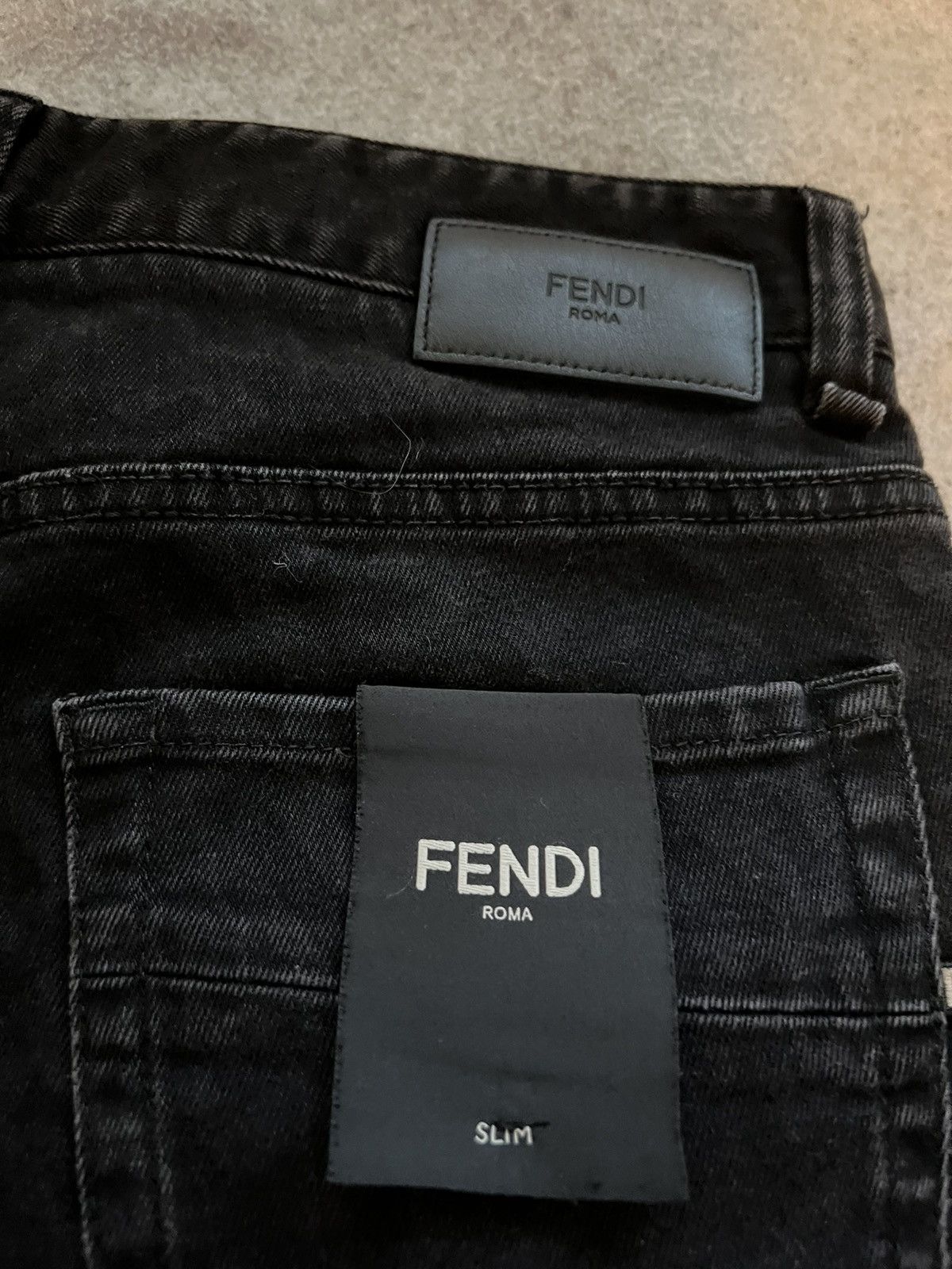 Fendi Fendi Black Logo Jeans Size US 31 - 6 Thumbnail