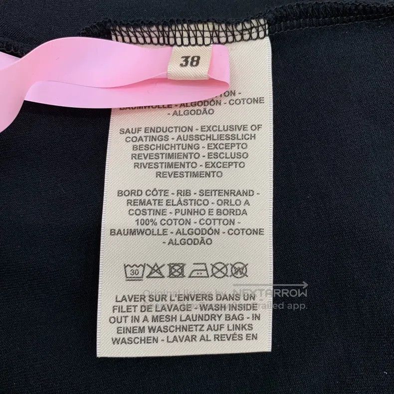 Hermes Hermes Black letter print cotton round-neck short-sleeved Size XS / US 0-2 / IT 36-38 - 6 Thumbnail