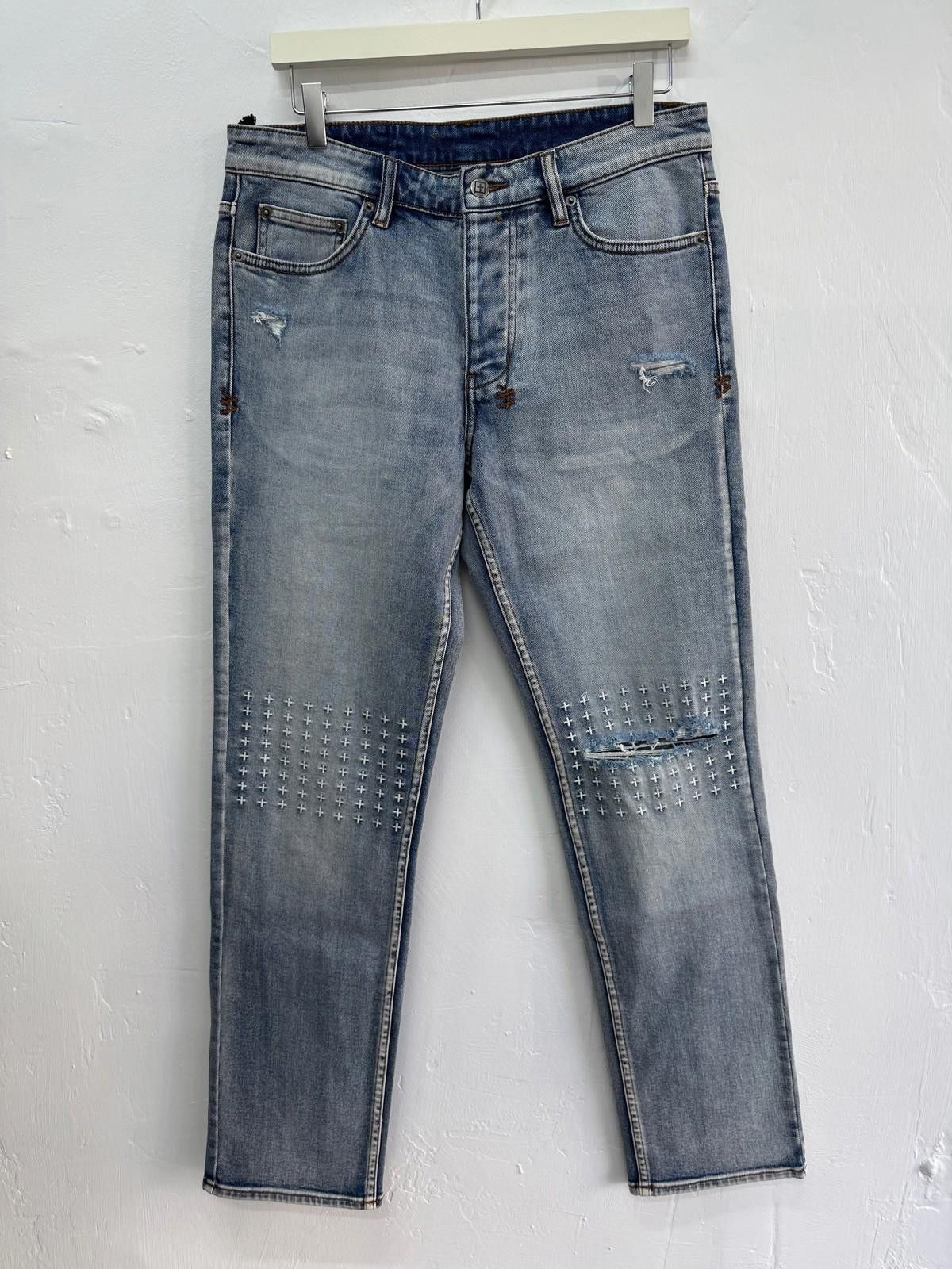 Ksubi new Ksubi mens denim jeans hazlow enjoy trashed blue 32 Size US 32 / EU 48 - 1 Thumbnail