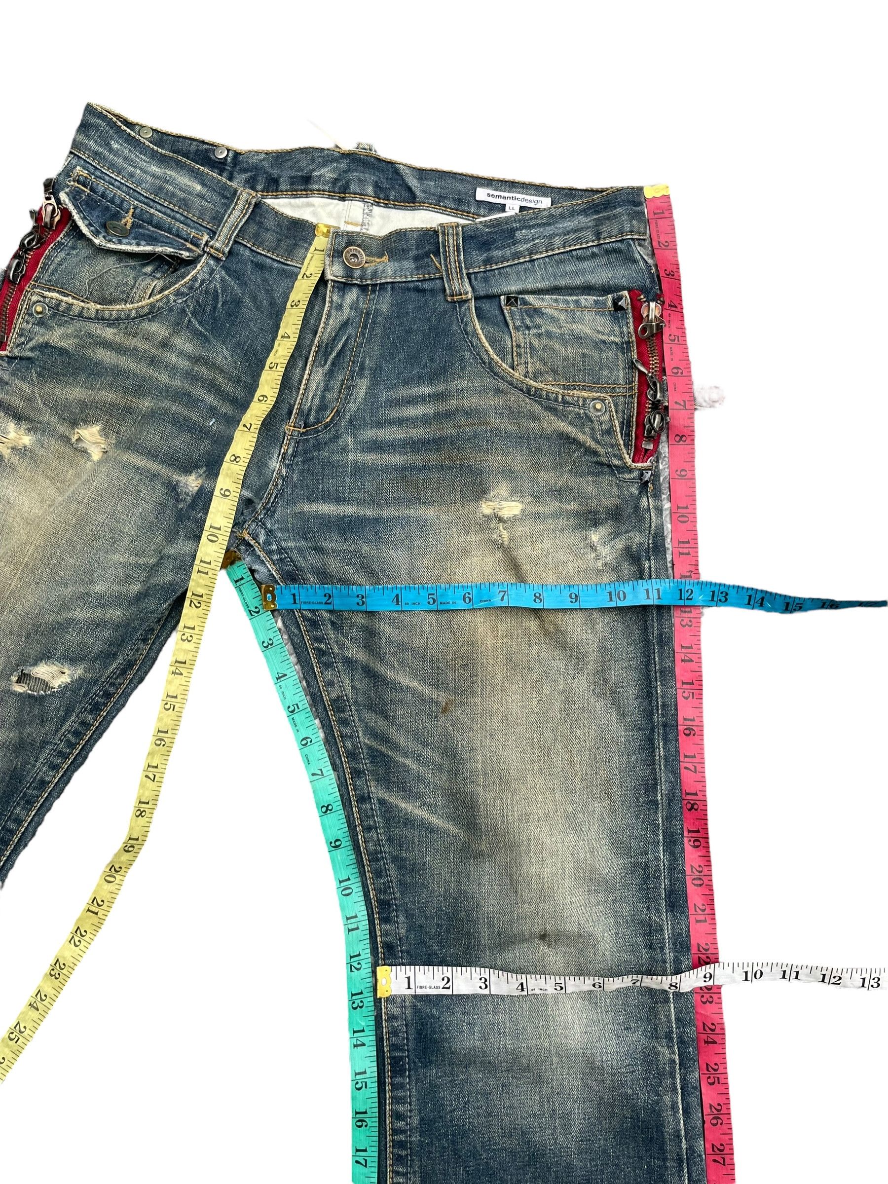 Japanese Brand Semantic Design Flare Distresed Denim Size US 36 / EU 52 - 9 Thumbnail