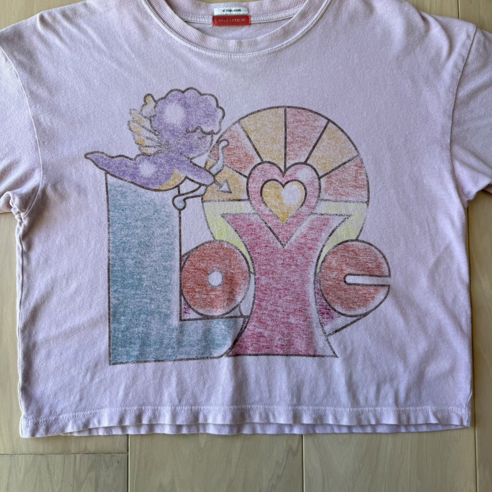 MOTHER Mother Jeans Love Cupid Shirt Women's Small Pink Cropped Size S / US 4 / IT 40 - 4 Thumbnail