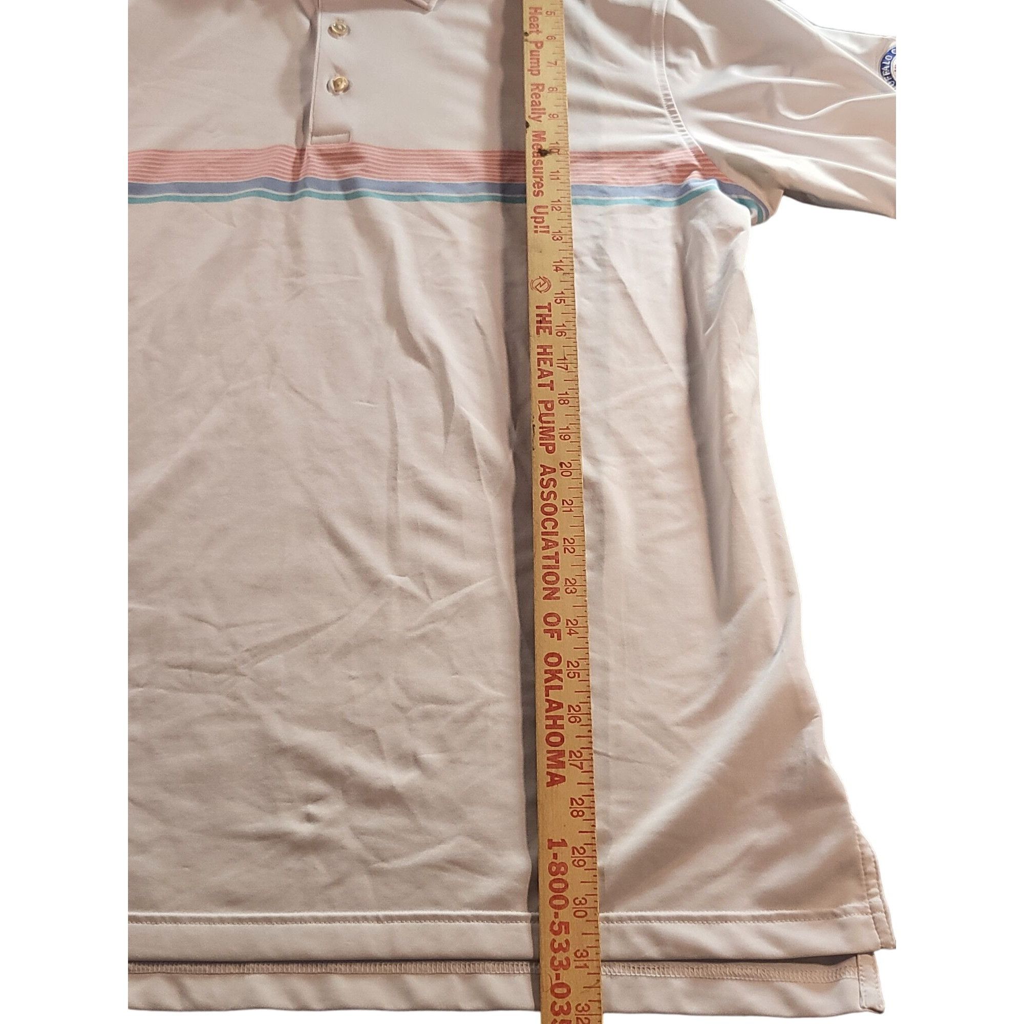 Peter Millar Peter Millar Summer Comfort Polo Men Sz L Striped Buffalo Cu Size US L / EU 52-54 / 3 - 2 Thumbnail