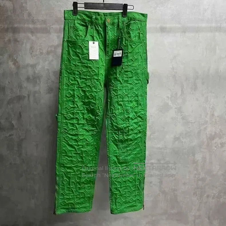 Louis Vuitton Louis Vuitton Green Cargo Solid Jeans. Size US 32 / EU 48 - 1 Thumbnail