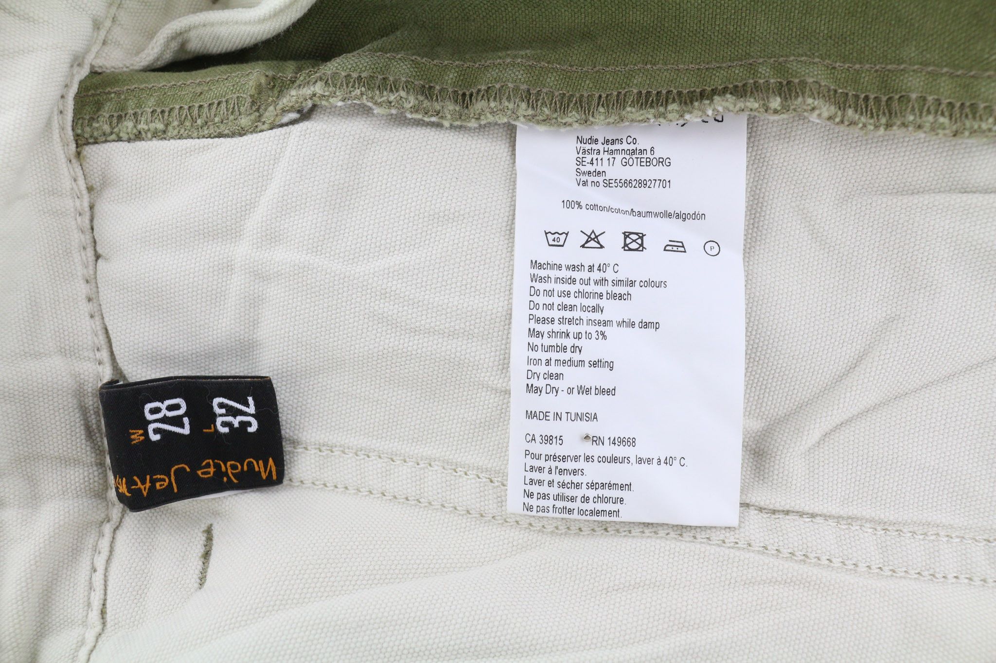 Nudie Jeans LOOSE ALVAR W28/L32 Beech Green Washed Jeans 82578 Size US 28 / EU 44 - 6 Thumbnail