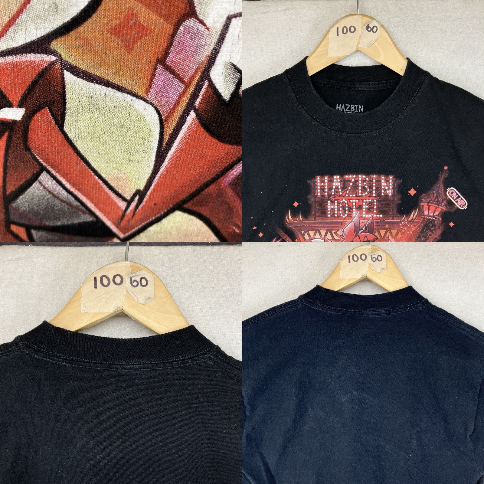 Hot Topic Hot Topic Hazbin Hotel T Shirt Women S Heavy Knit Cotton Black Crew Neck Short Sleeve Angel Graphic Logo All Seasons Limited Edition Size S / US 4 / IT 40 - 9 Thumbnail