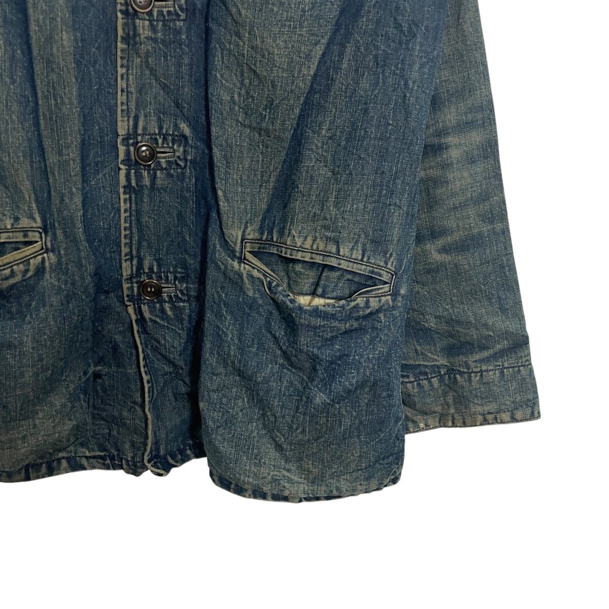 Blue Blue Japan Vintage Blue Blue Japan Distressed Denim Jacket Size US M / EU 48-50 / 2 - 2 Thumbnail