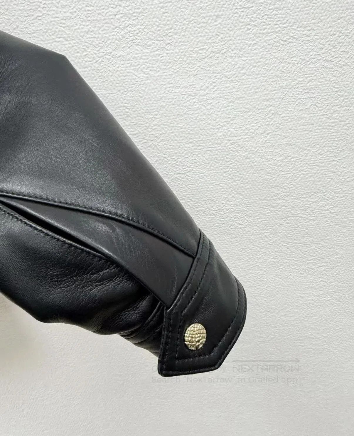 Roberto Cavalli Black Studded Pattern Leather Jacket Size S. Size US S / EU 44-46 / 1 - 7 Thumbnail