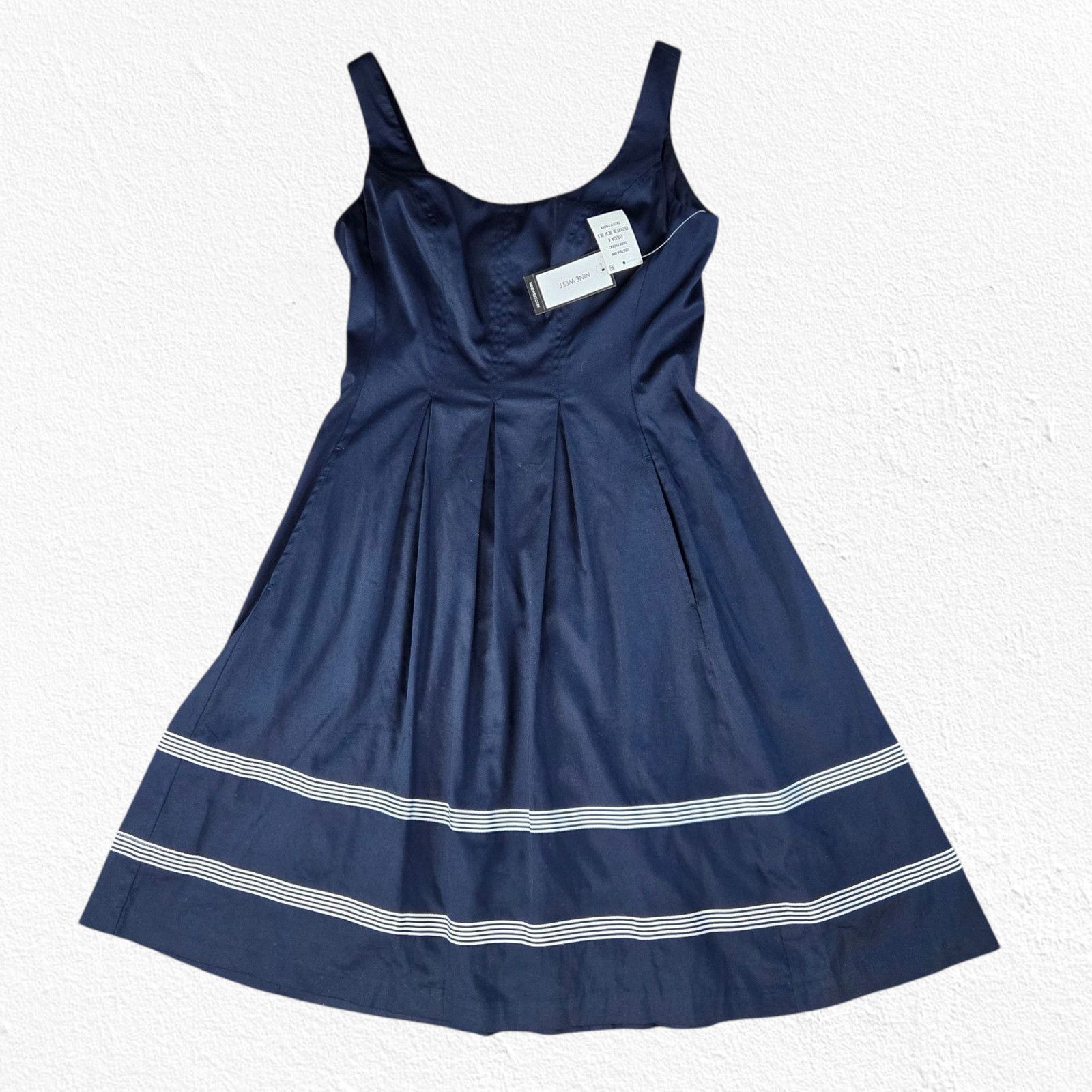 Nine West Nine West Navy Classic Fit and Flare Dress Size 4 Size S / US 4 / IT 40 - 2 Thumbnail