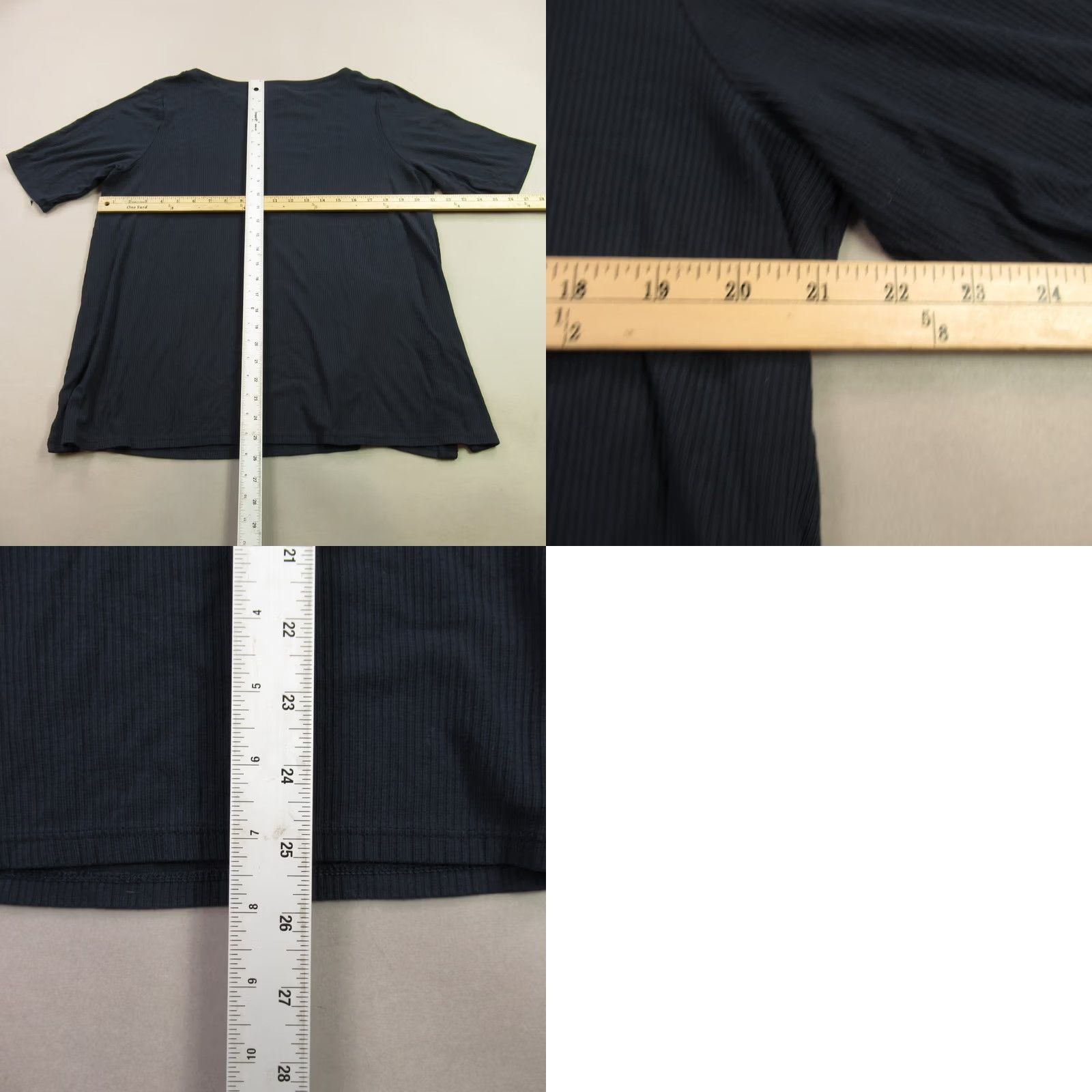 J. Jill J Jill Shirt Womens XL Blue Short Sleeve Casual Crew Neck Lightweight Size XL / US 12-14 / IT 48-50 - 8 Thumbnail