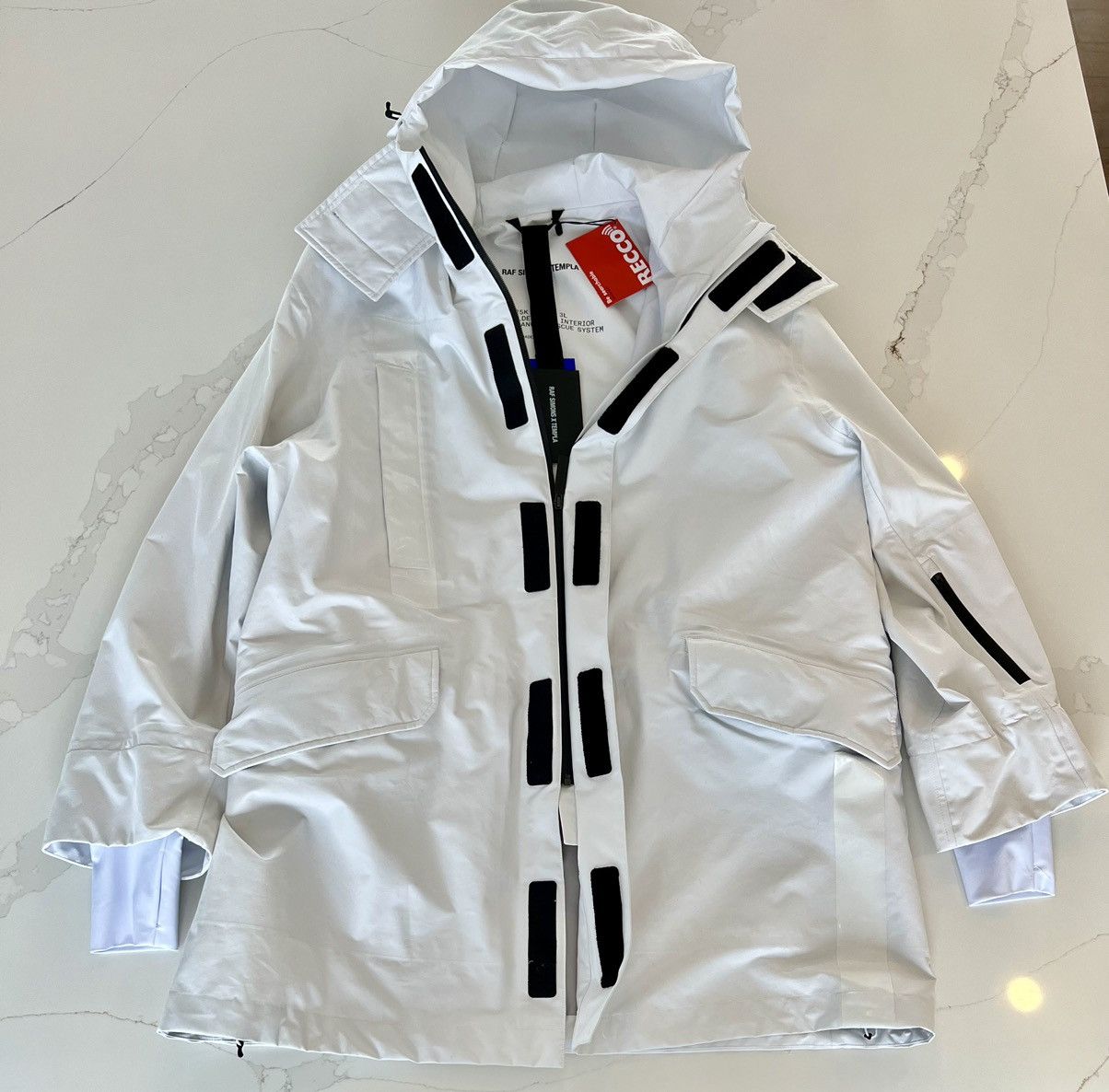 RAF SIMONS×TEMPRA New Raf Simons X TEMPLA White Oversized Parka Jacket L