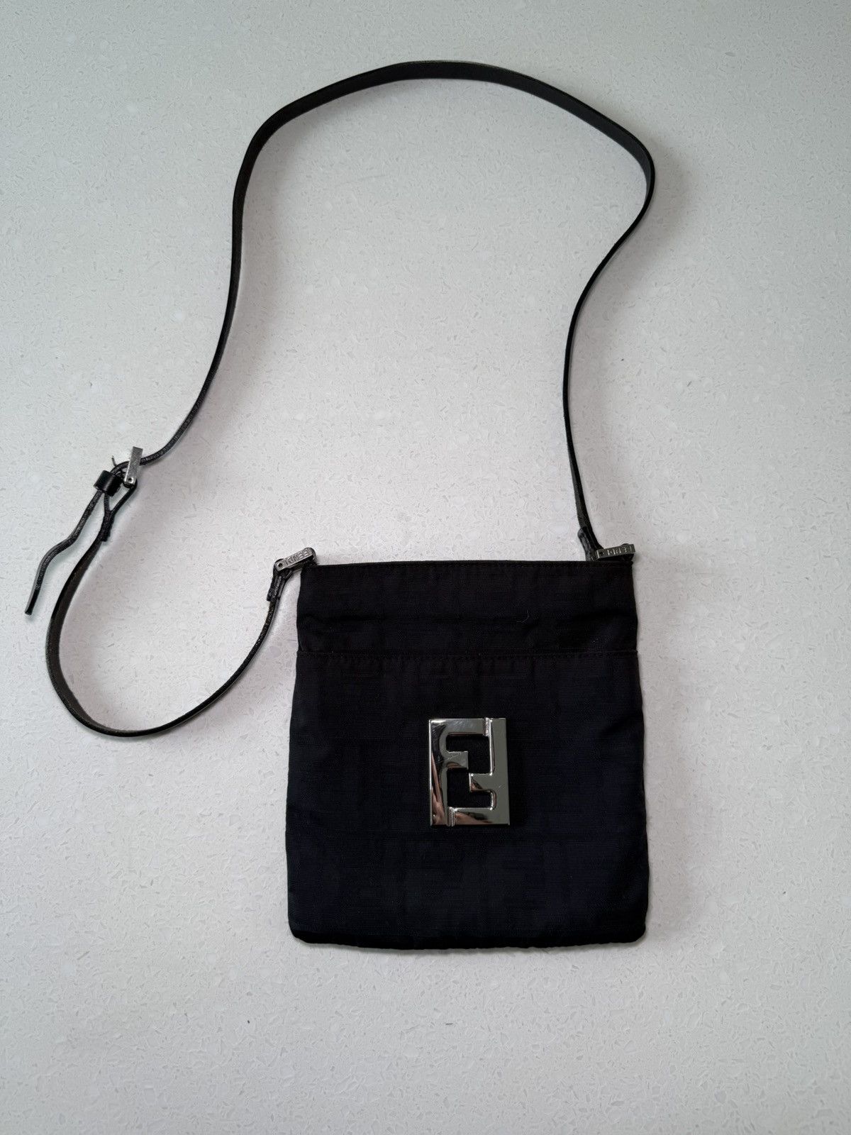 Fendi Vintage Fendi Black Zucchino Shoulder Bag Size ONE SIZE - 1 Thumbnail