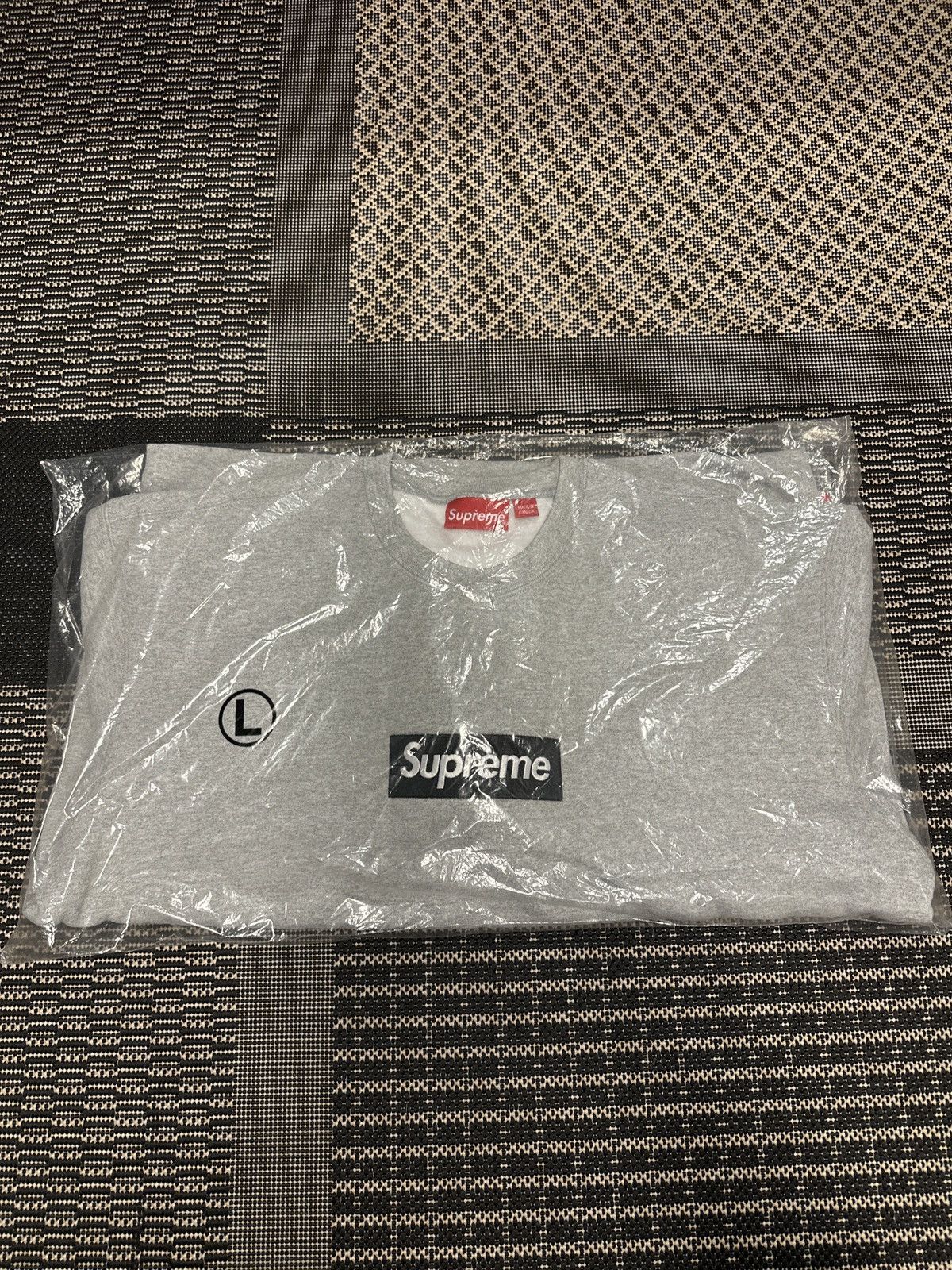 Supreme Grey Box Logo Crewneck | Grailed