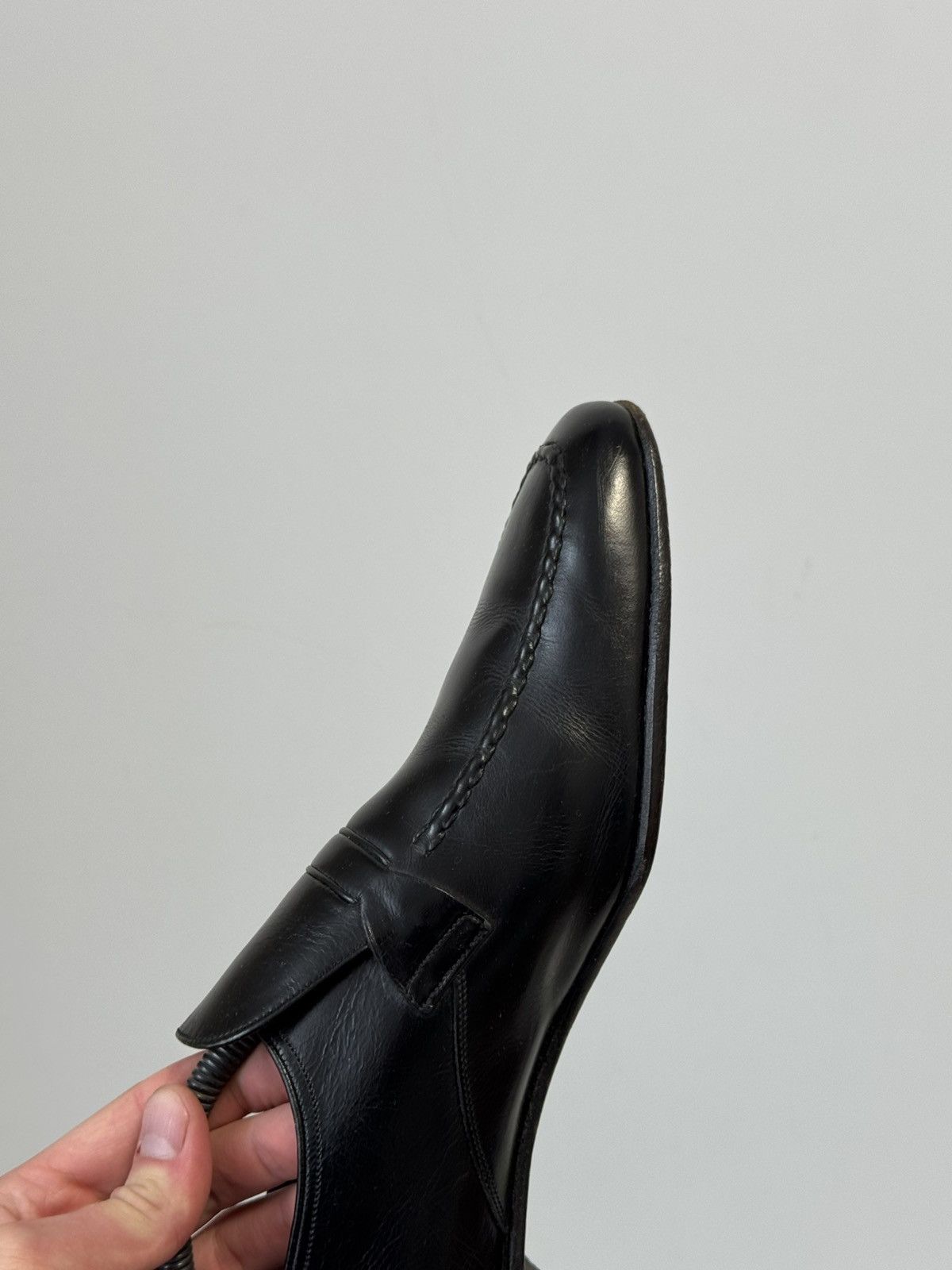 Barker Barker England Black Leather Slip-On Shoes Men UK 11.5 EU 46 Size US 11.5 / EU 44-45 - 8 Thumbnail