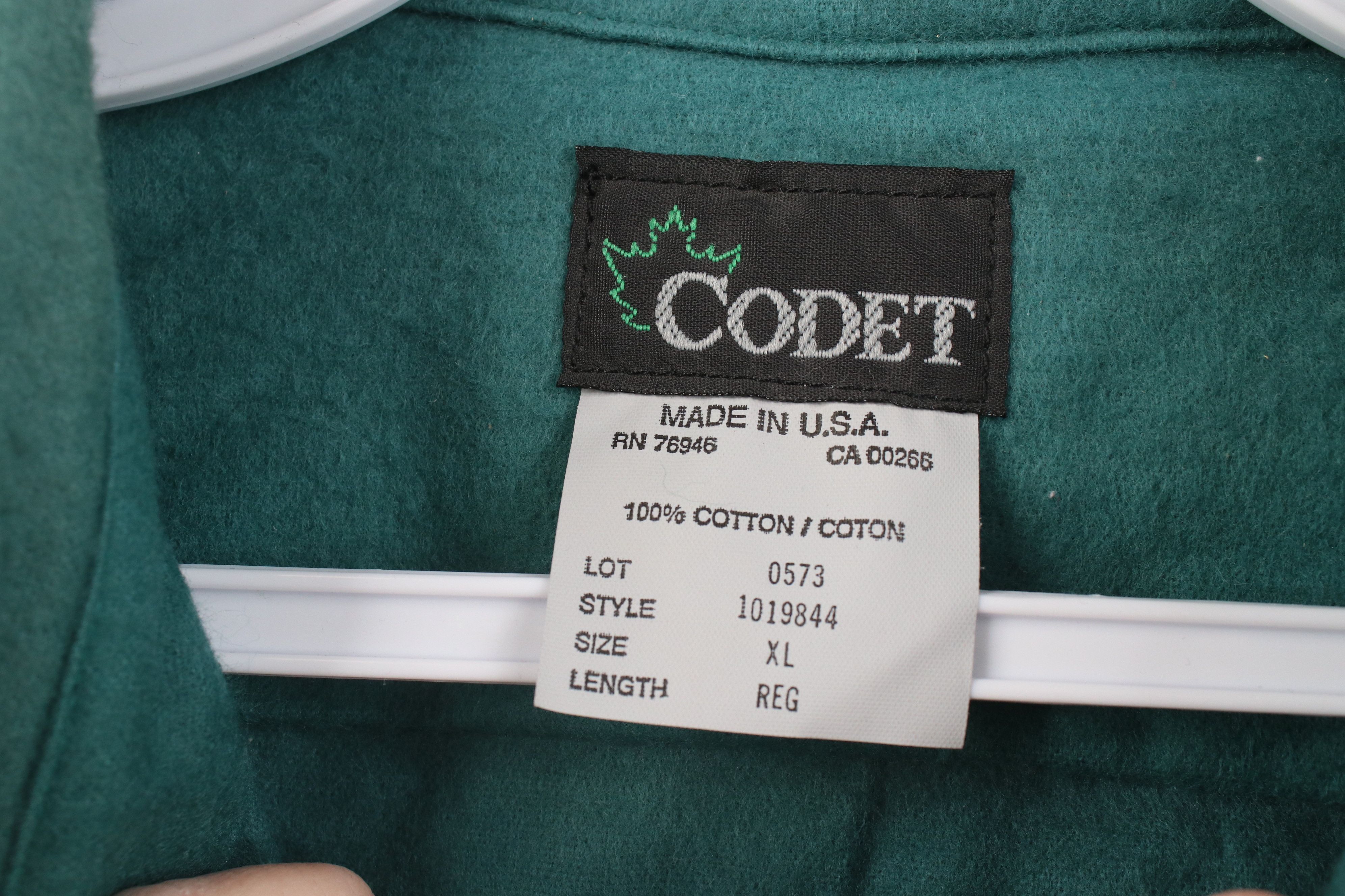 Vintage Deadstock Vintage 70s 80s Cloth Button Shirt Green USA Size US XL / EU 56 / 4 - 11 Thumbnail