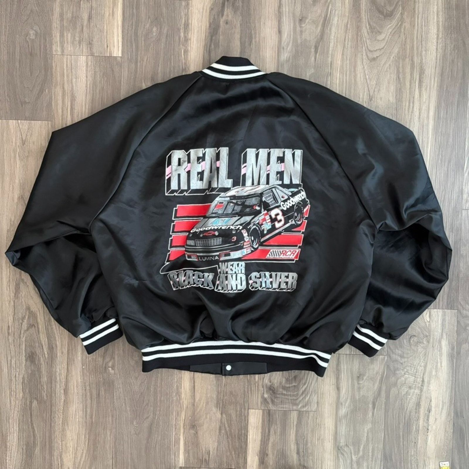 Vintage Dale Earnhardt Jacket Men's Size XL Satin NASCAR