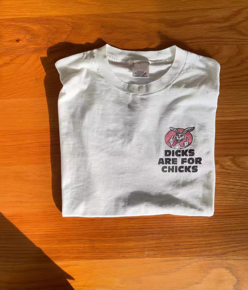 Vintage White Casual Retro T-Shirt with Rabbit Print Size US M / EU 48-50 / 2 - 3 Thumbnail