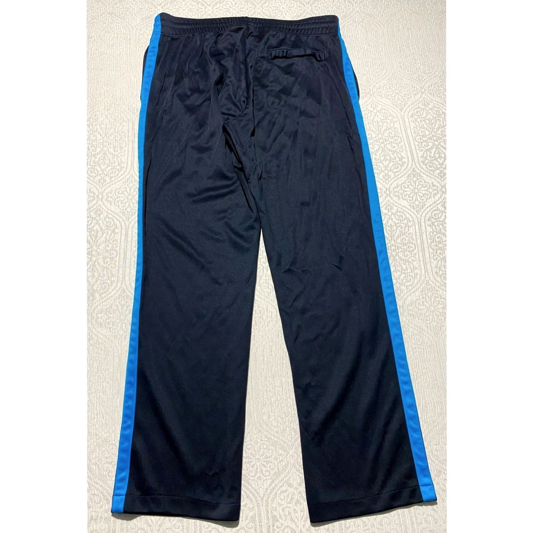 Nike Nike Sportswear Track Pants Men's Large Blue Stripe Wide Leg Polyester L Size US 33 - 3 Thumbnail