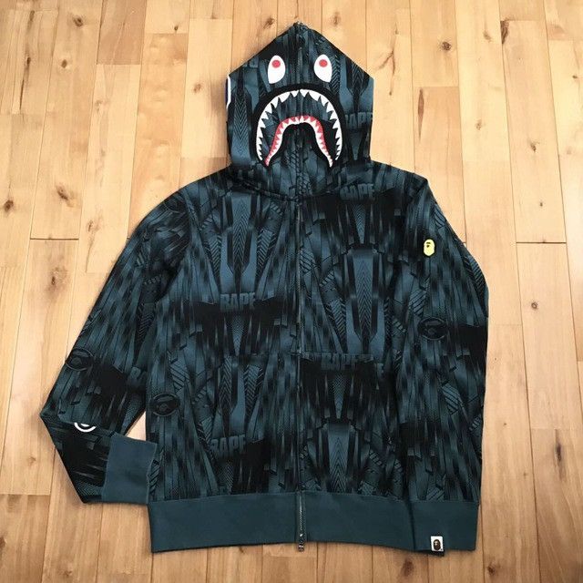 トップス XL bape Van Gogh Shark Full Zip Hoodie A BATHNIG APE Men's BAPE x VAN GOGH MUSEUM SHARK FULL ZIP