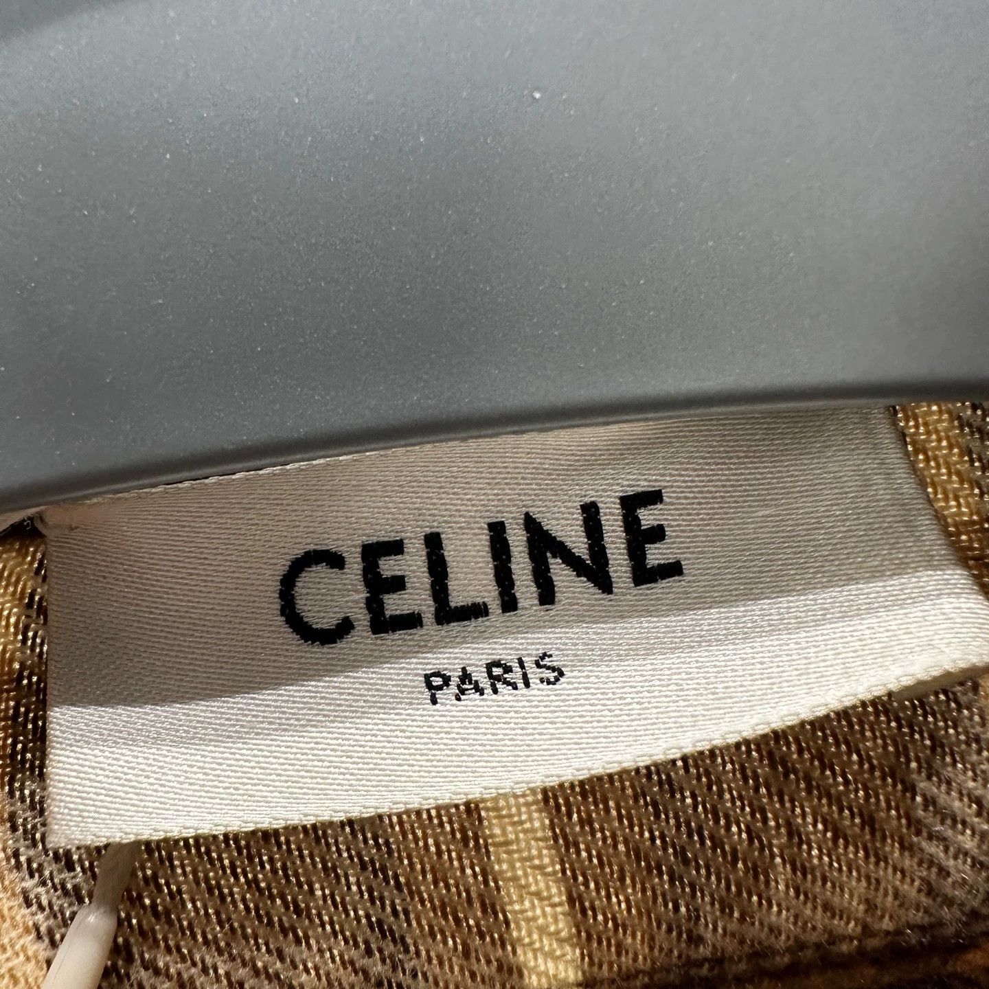 Celine Celine Triumph Arc Logo Gingham Cashmere Shirt 36 Size XS / US 0-2 / IT 36-38 - 3 Thumbnail