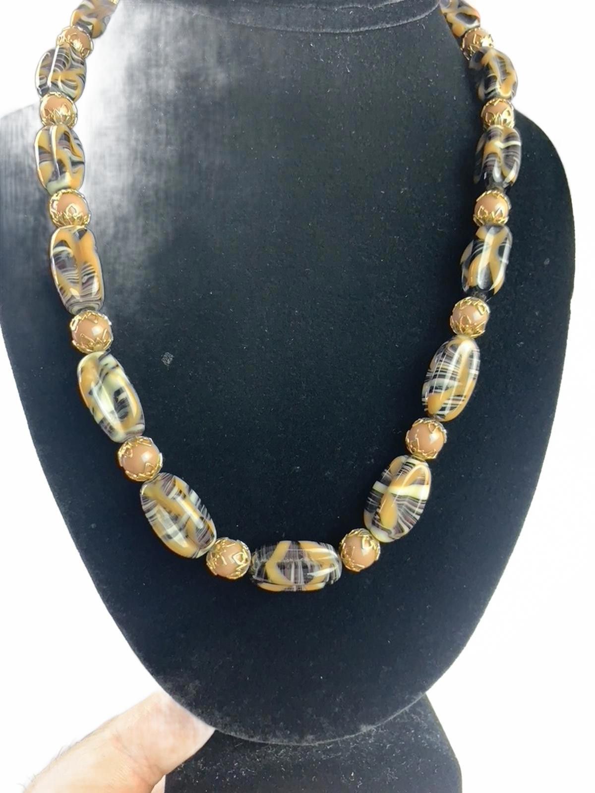Other German art glass Goldtone Glass Beads Traditional Necklace Size ONE SIZE - 6 Thumbnail